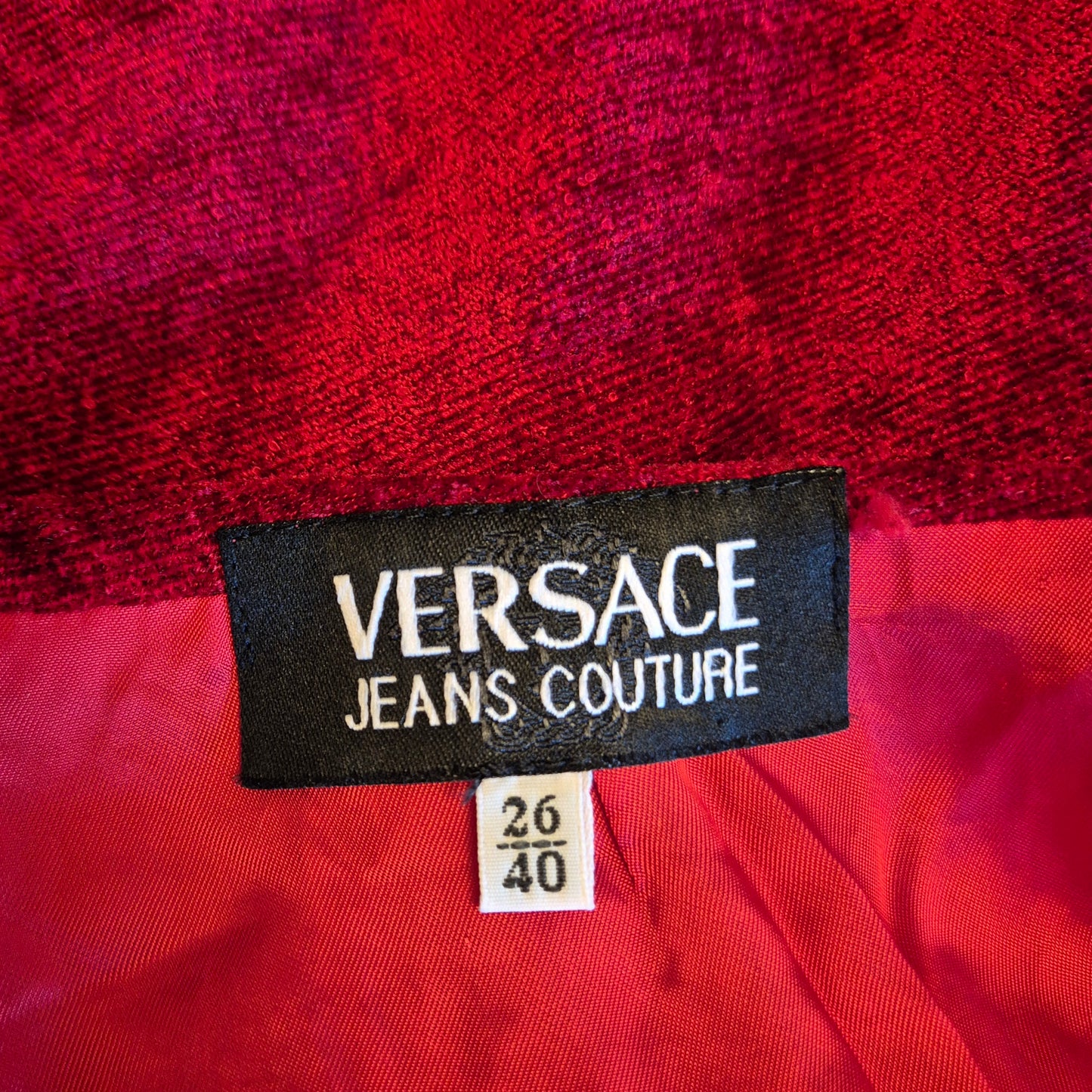 Versace Jeans Couture | Mini abito vellutino rosso