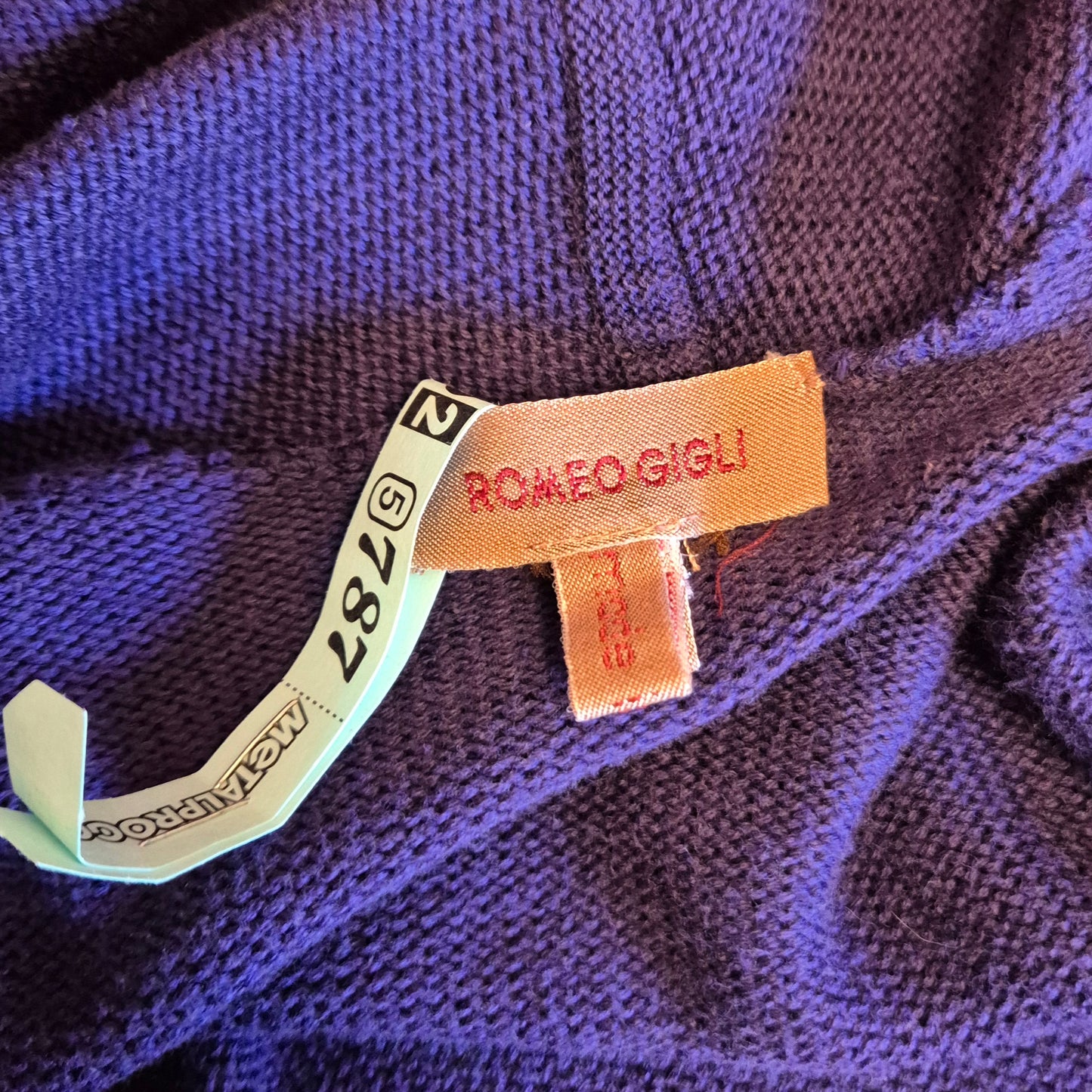 Romeo Gigli | Cardigan oversize cotone viola 1991