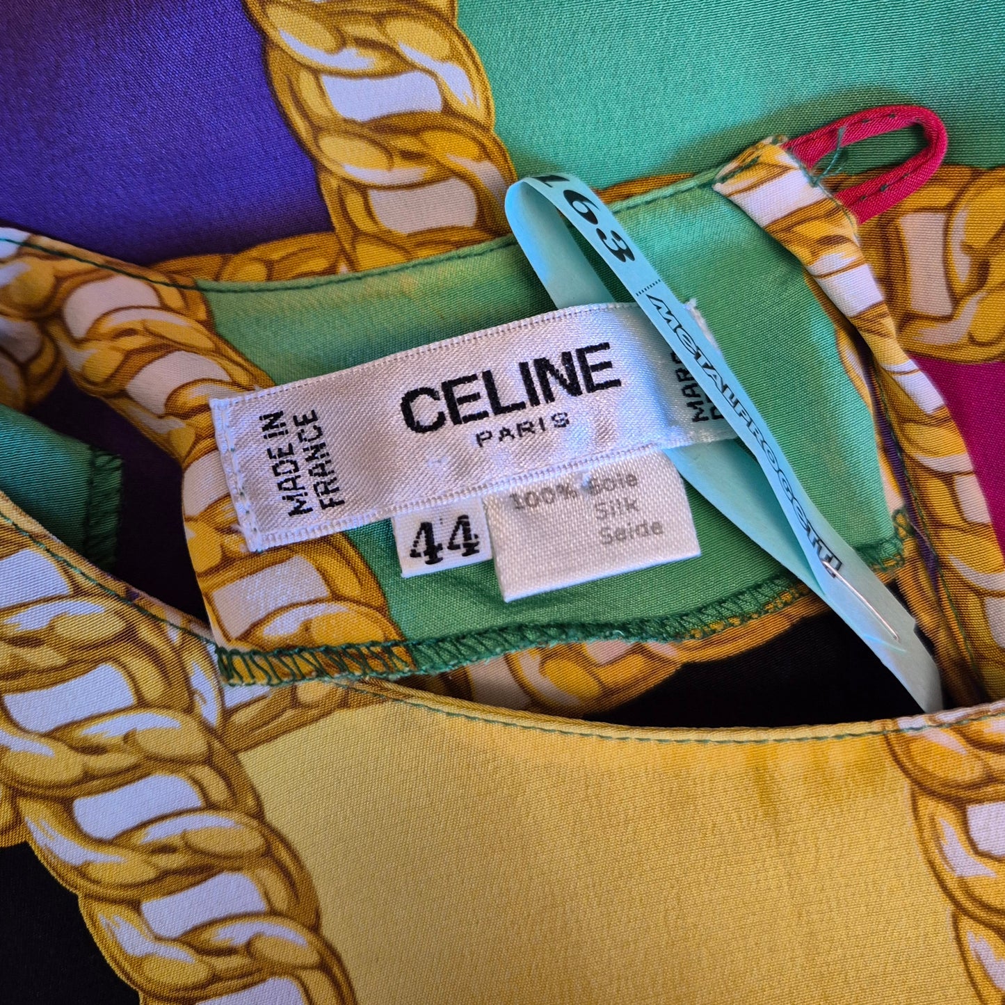Celine | Blusa in seta stampa catene