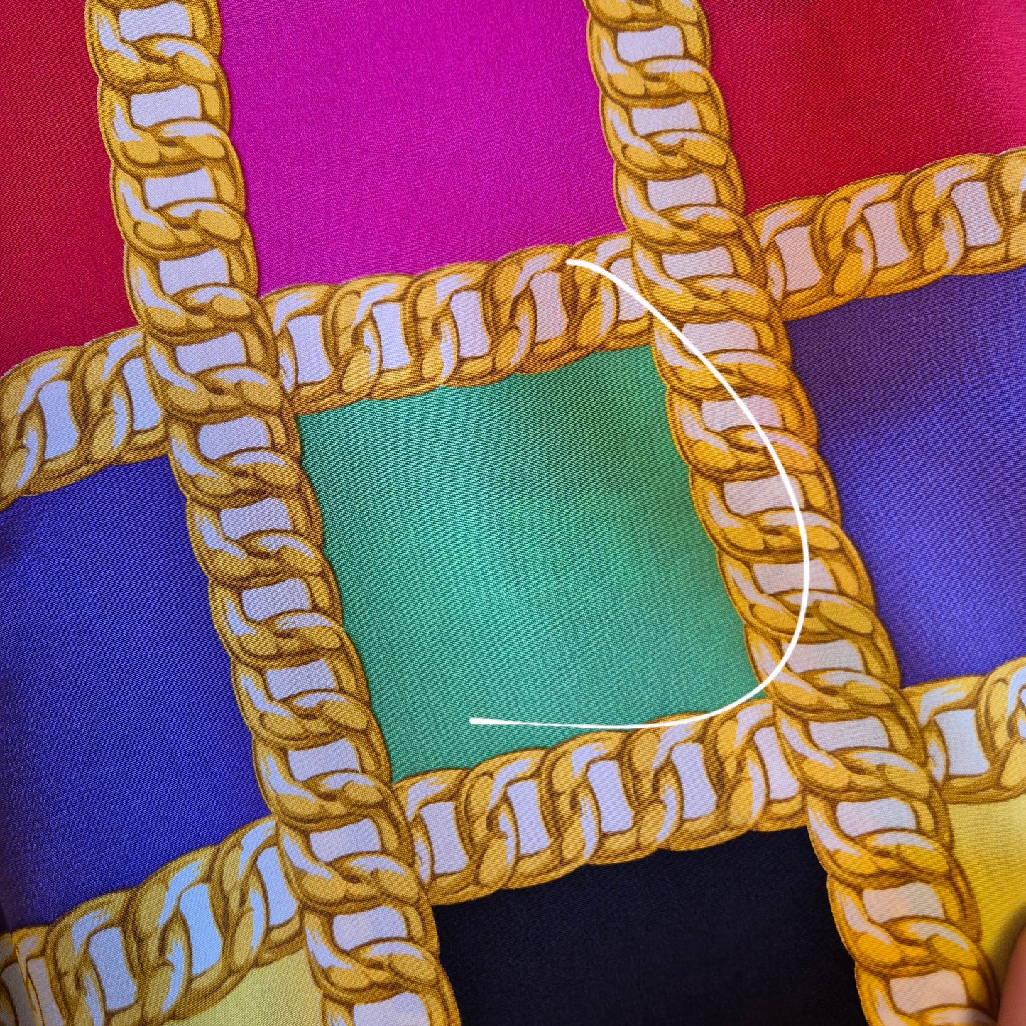 Celine | Blusa in seta stampa catene