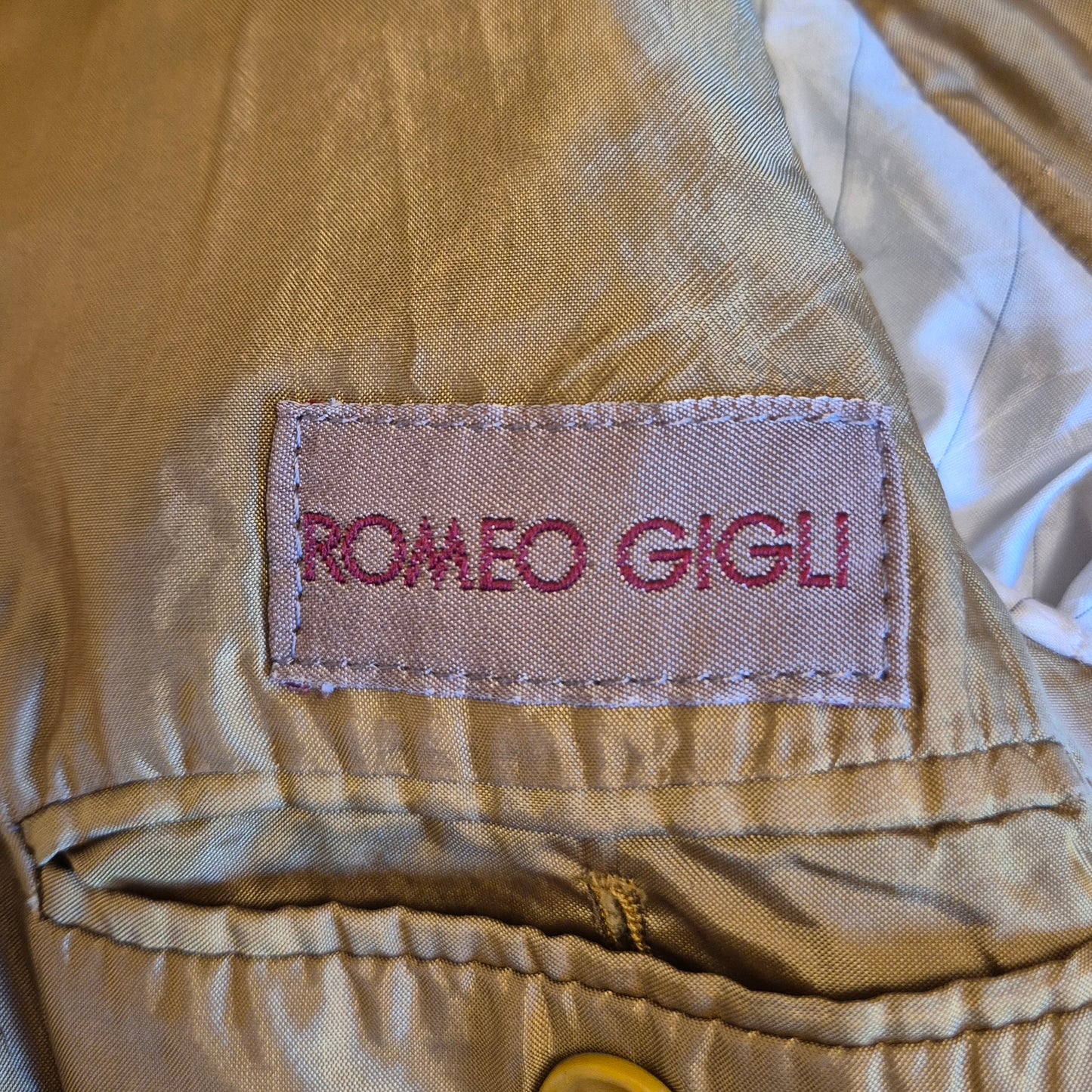 Romeo Gigli | Giacca lunga cotone zafferano 1990