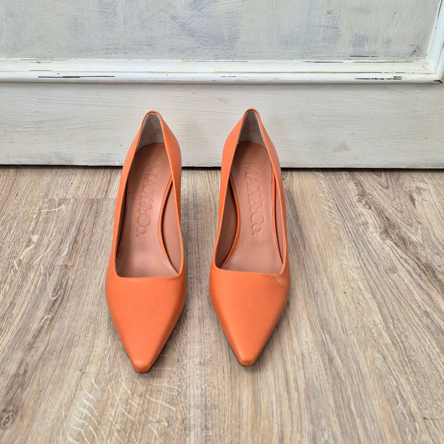 Max&Co | Scarpe con tacco pelle arancione