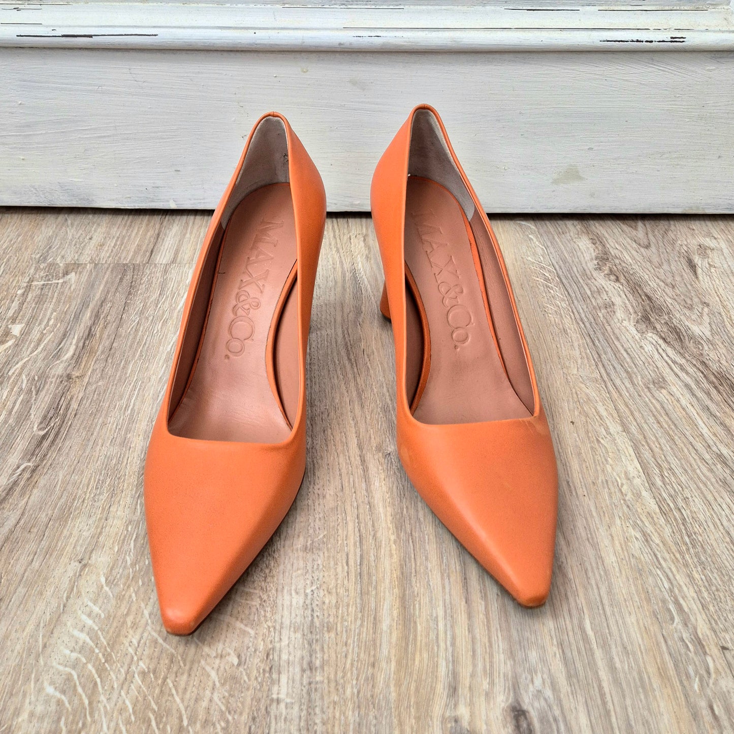 Max&Co | Scarpe con tacco pelle arancione