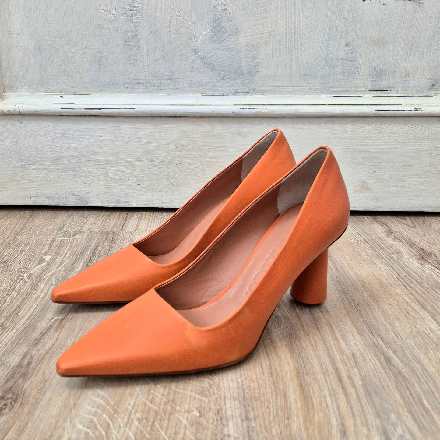 Max&Co | Scarpe con tacco pelle arancione