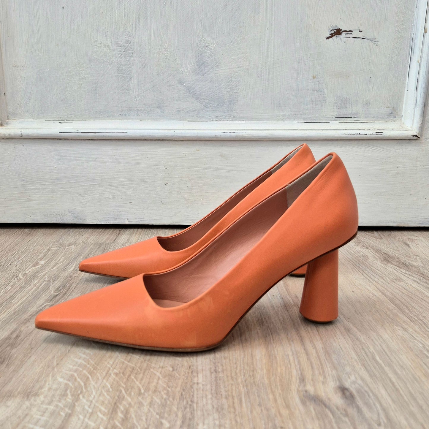 Max&Co | Scarpe con tacco pelle arancione