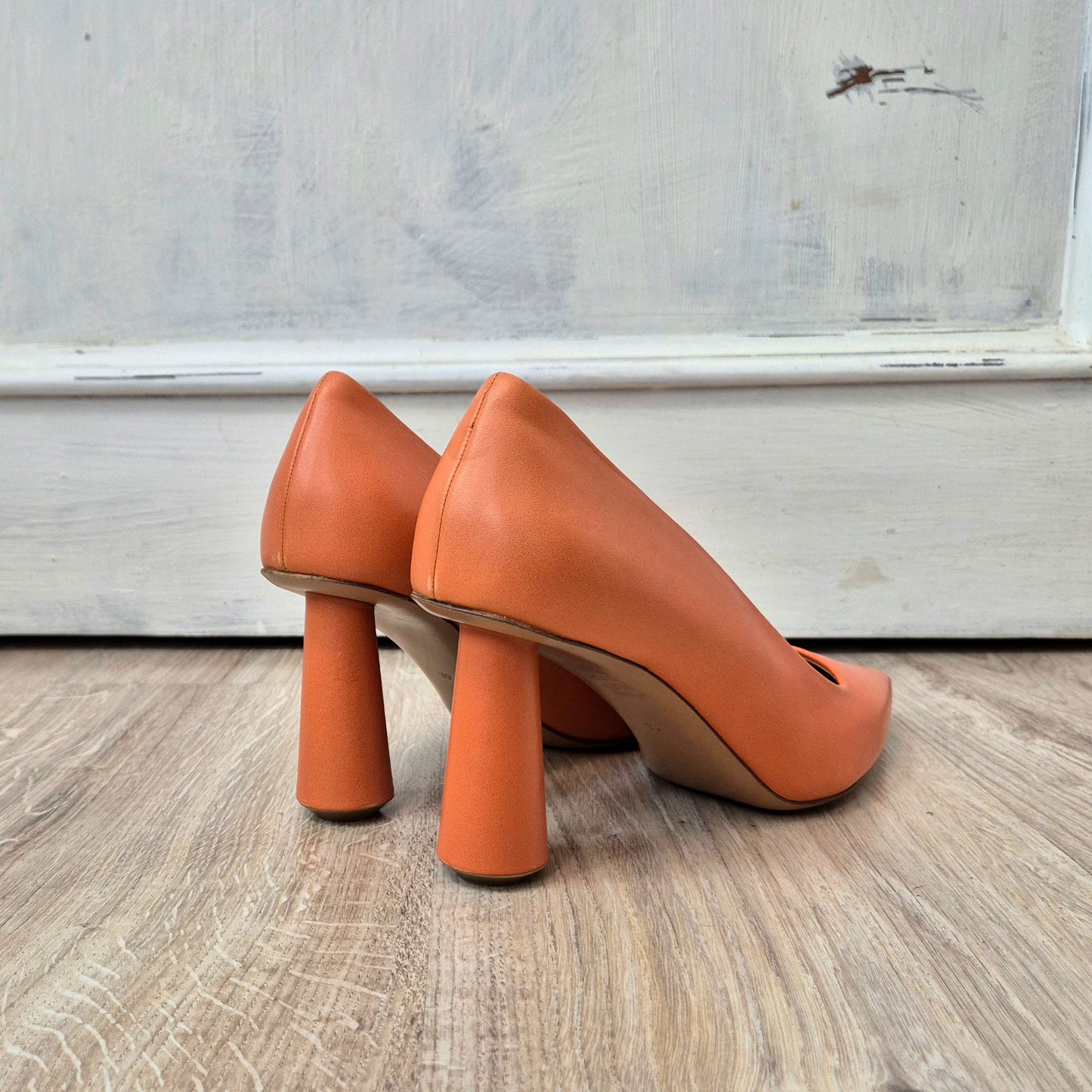 Max&Co | Scarpe con tacco pelle arancione