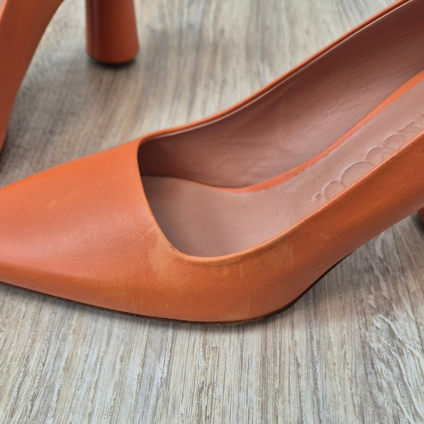 Max&Co | Scarpe con tacco pelle arancione