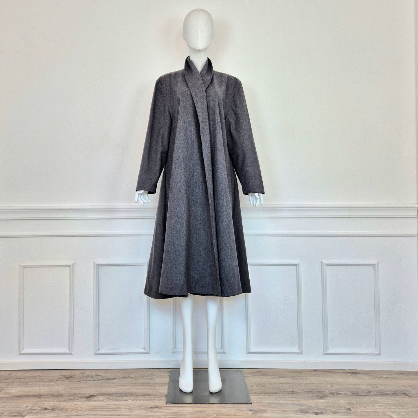 Trussardi | Cappottino sfoderato grigio lana e cashmere