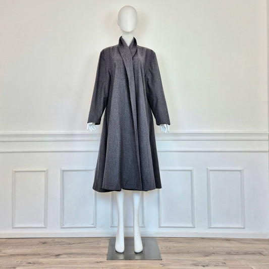 Trussardi | Cappottino sfoderato grigio lana e cashmere