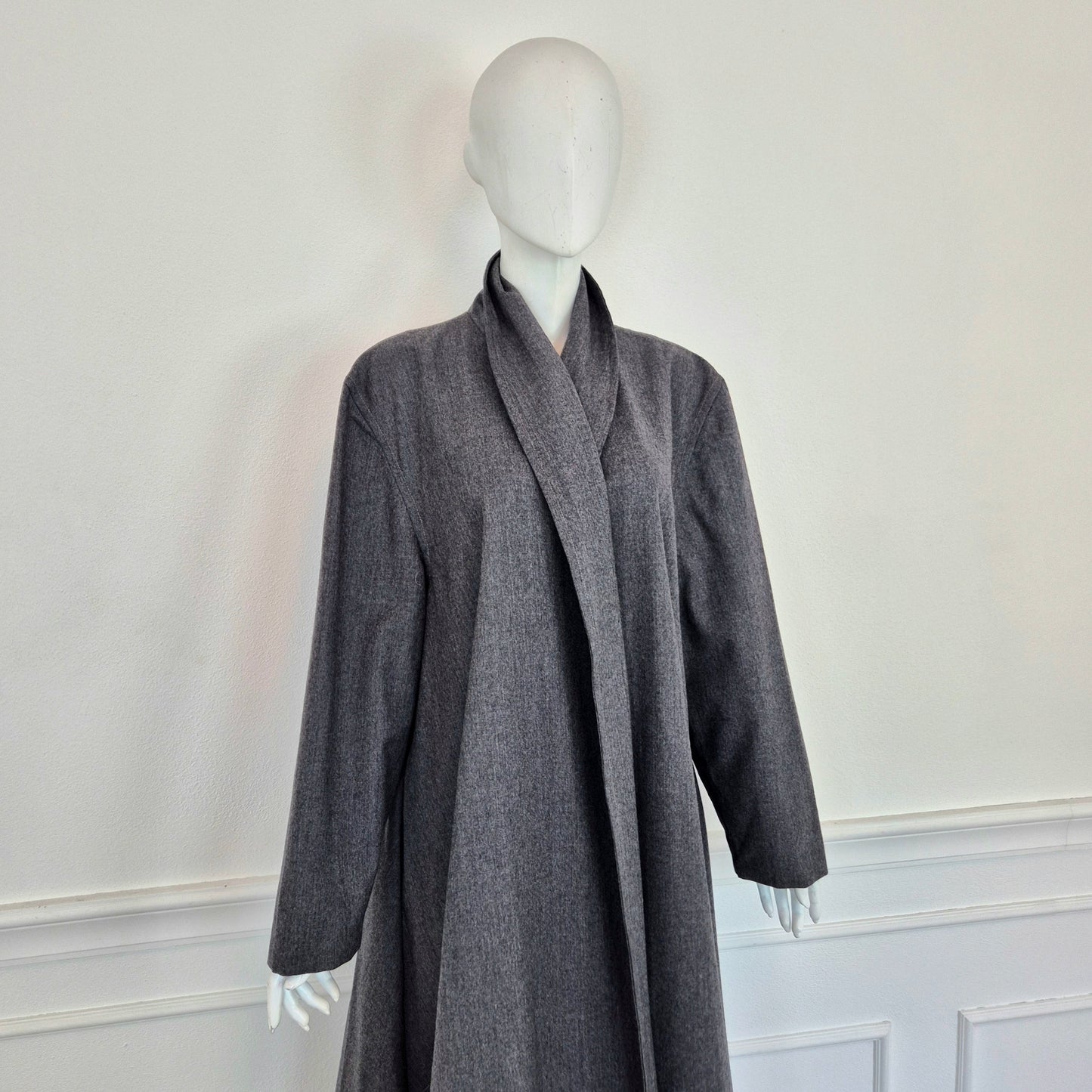 Trussardi | Cappottino sfoderato grigio lana e cashmere