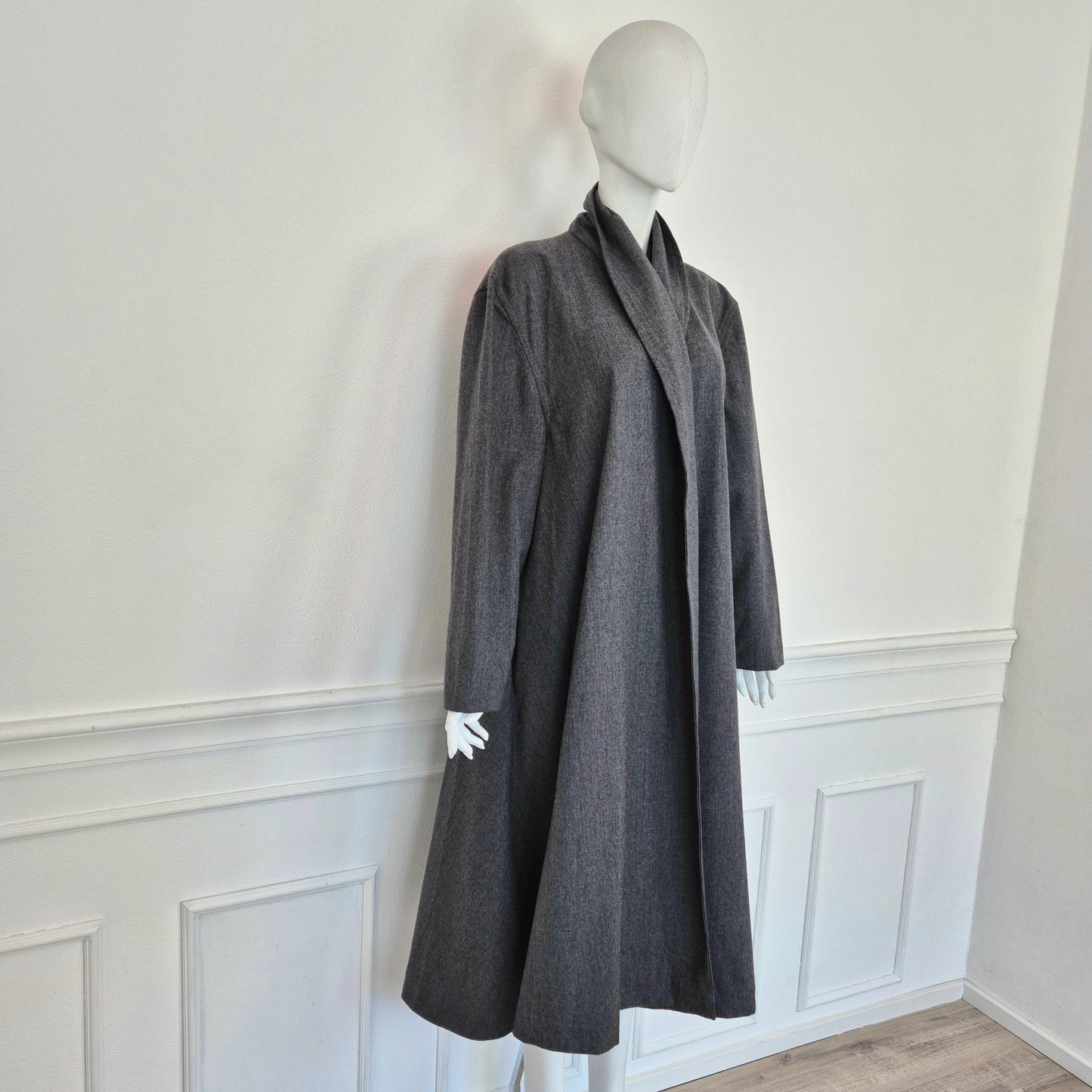 Trussardi | Cappottino sfoderato grigio lana e cashmere