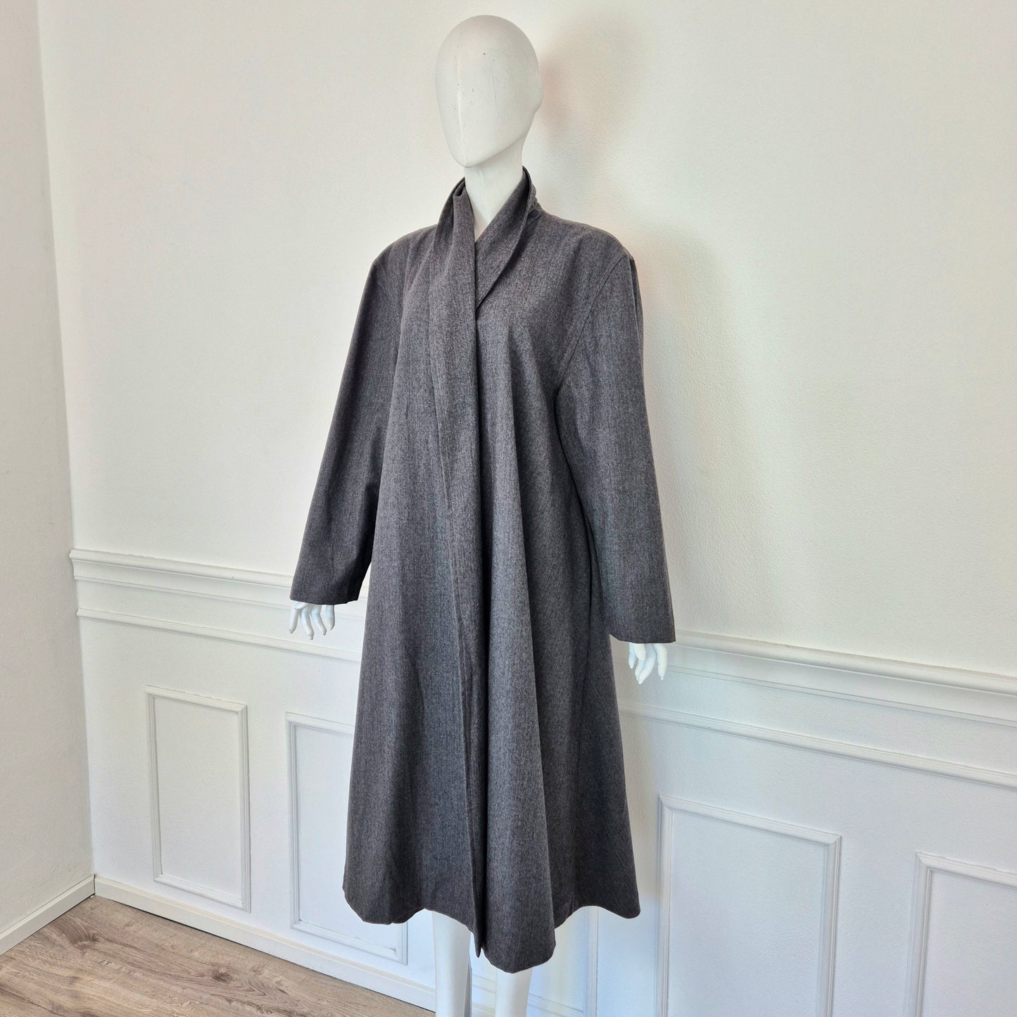 Trussardi | Cappottino sfoderato grigio lana e cashmere