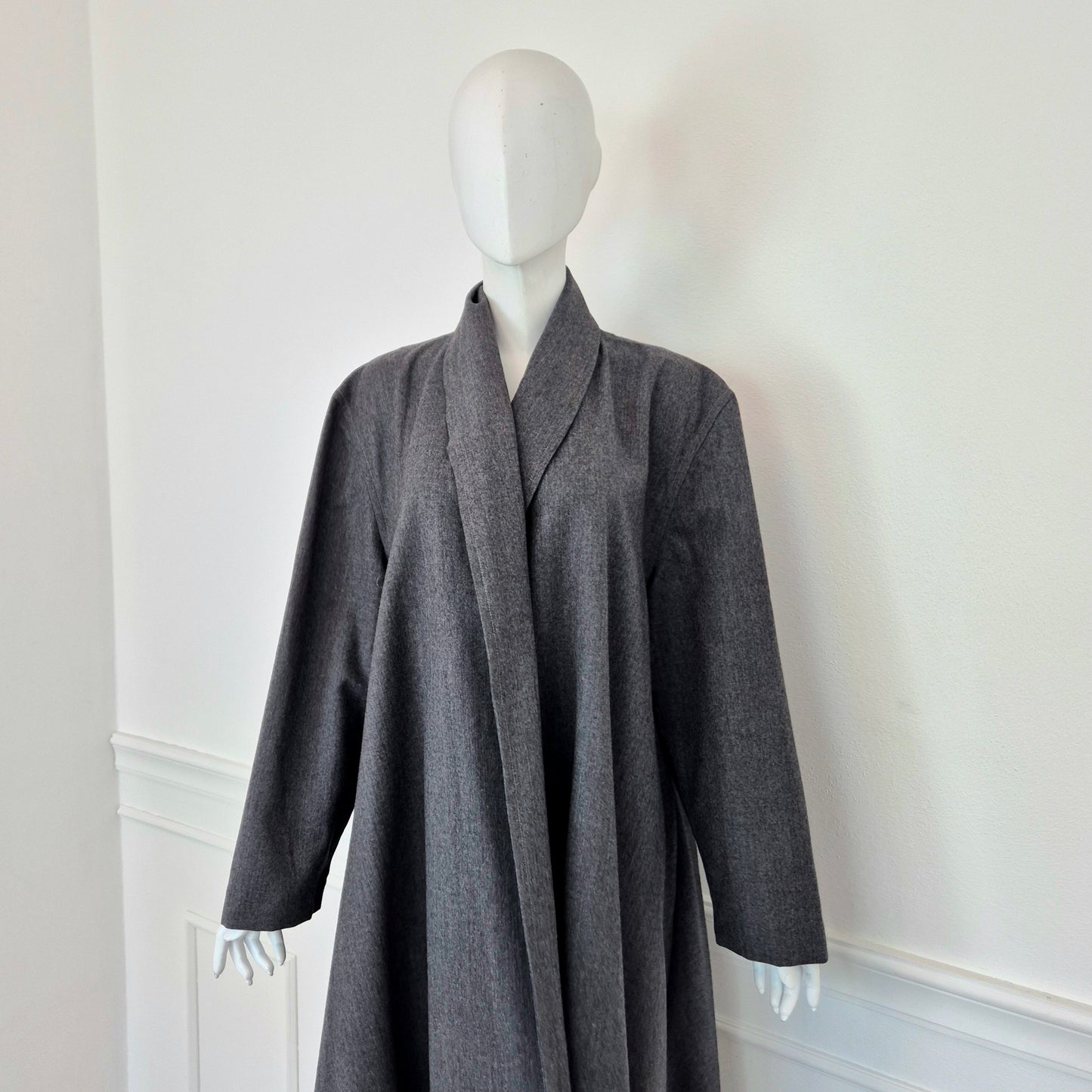 Trussardi | Cappottino sfoderato grigio lana e cashmere