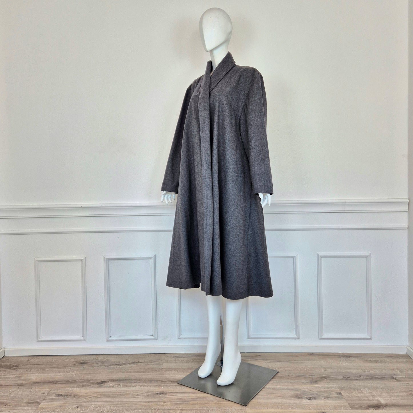 Trussardi | Cappottino sfoderato grigio lana e cashmere