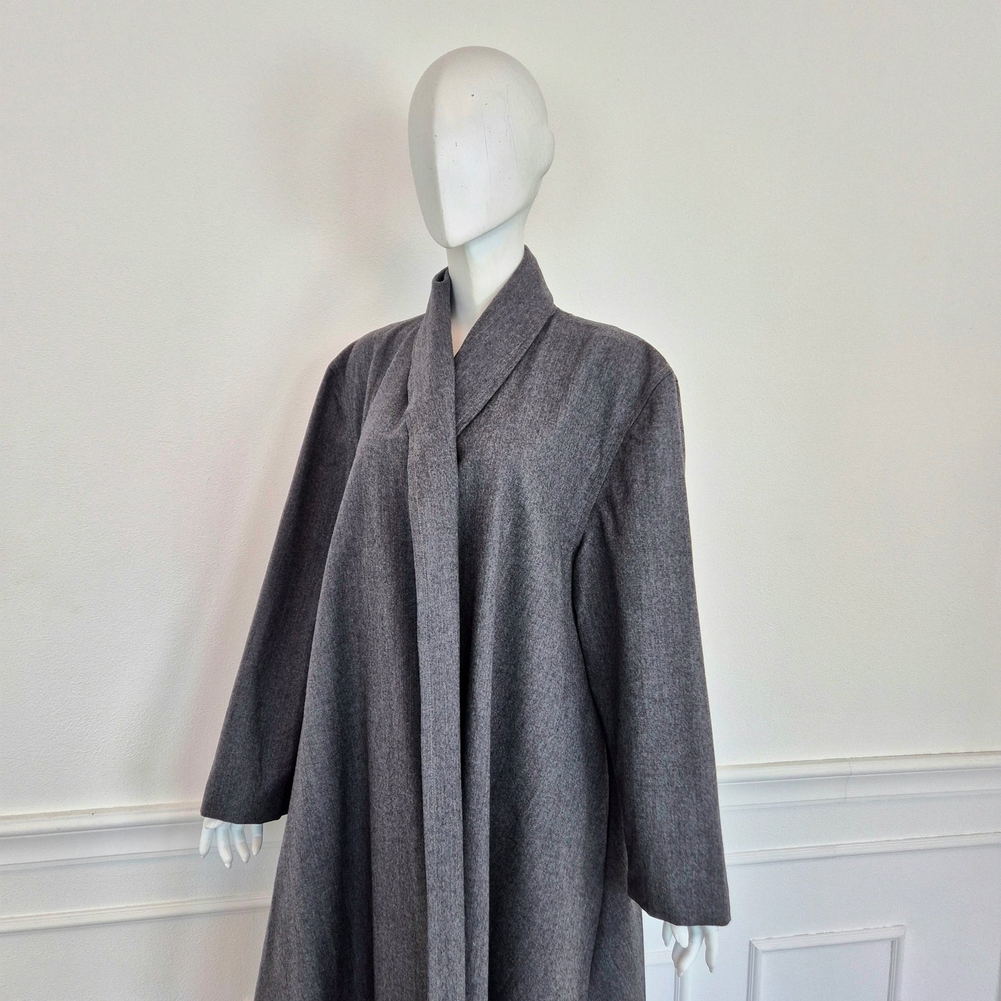 Trussardi | Cappottino sfoderato grigio lana e cashmere