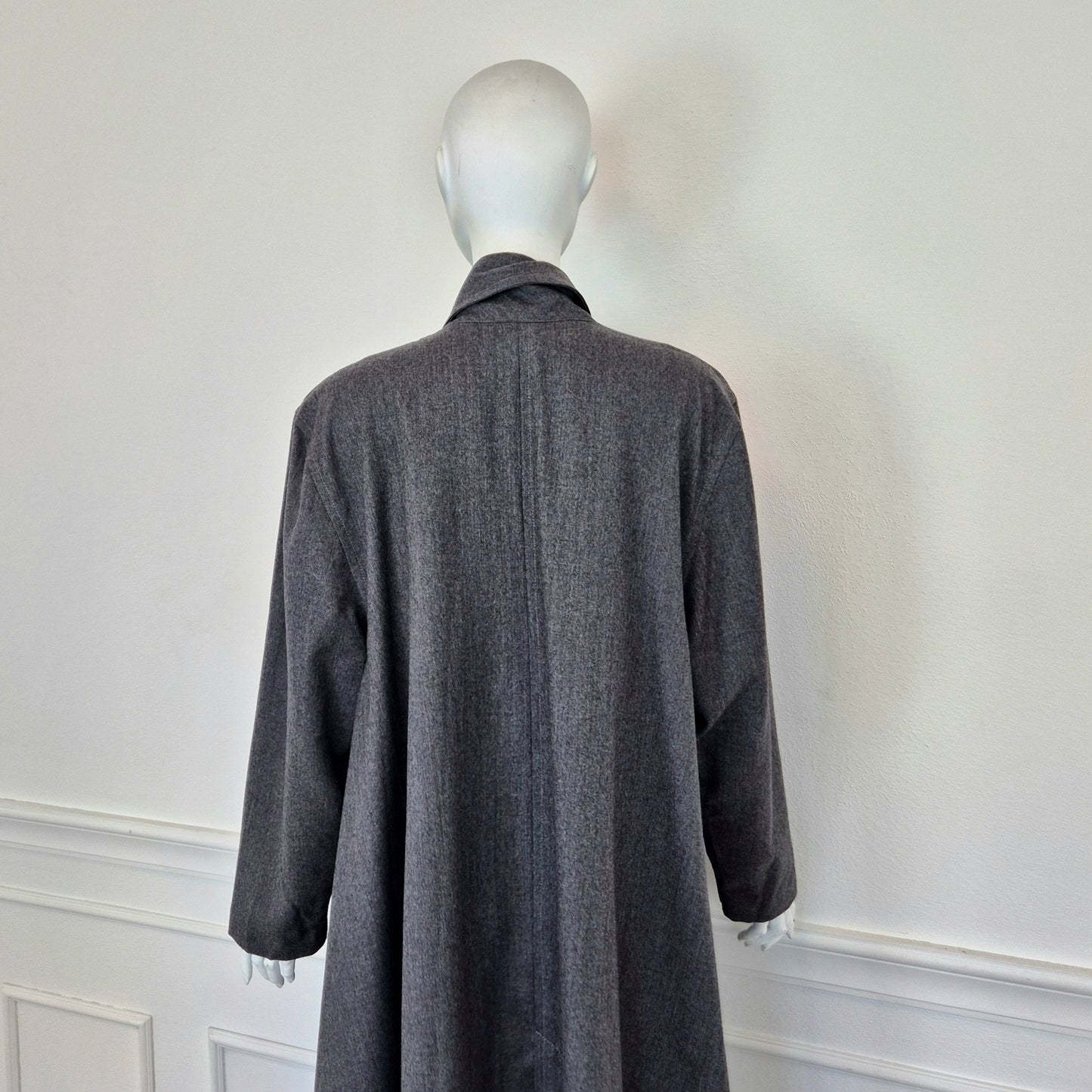 Trussardi | Cappottino sfoderato grigio lana e cashmere