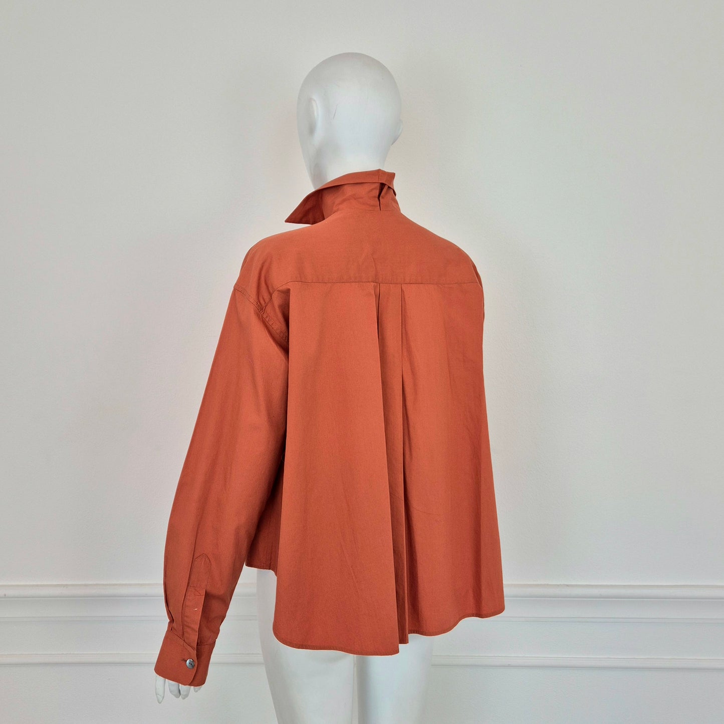 Romeo Gigli | Camicia arancione 1990 bottoni madreperla