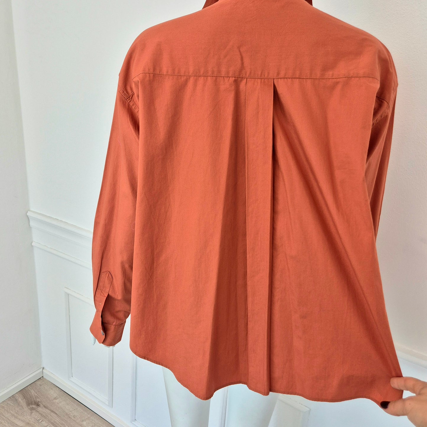 Romeo Gigli | Camicia arancione 1990 bottoni madreperla