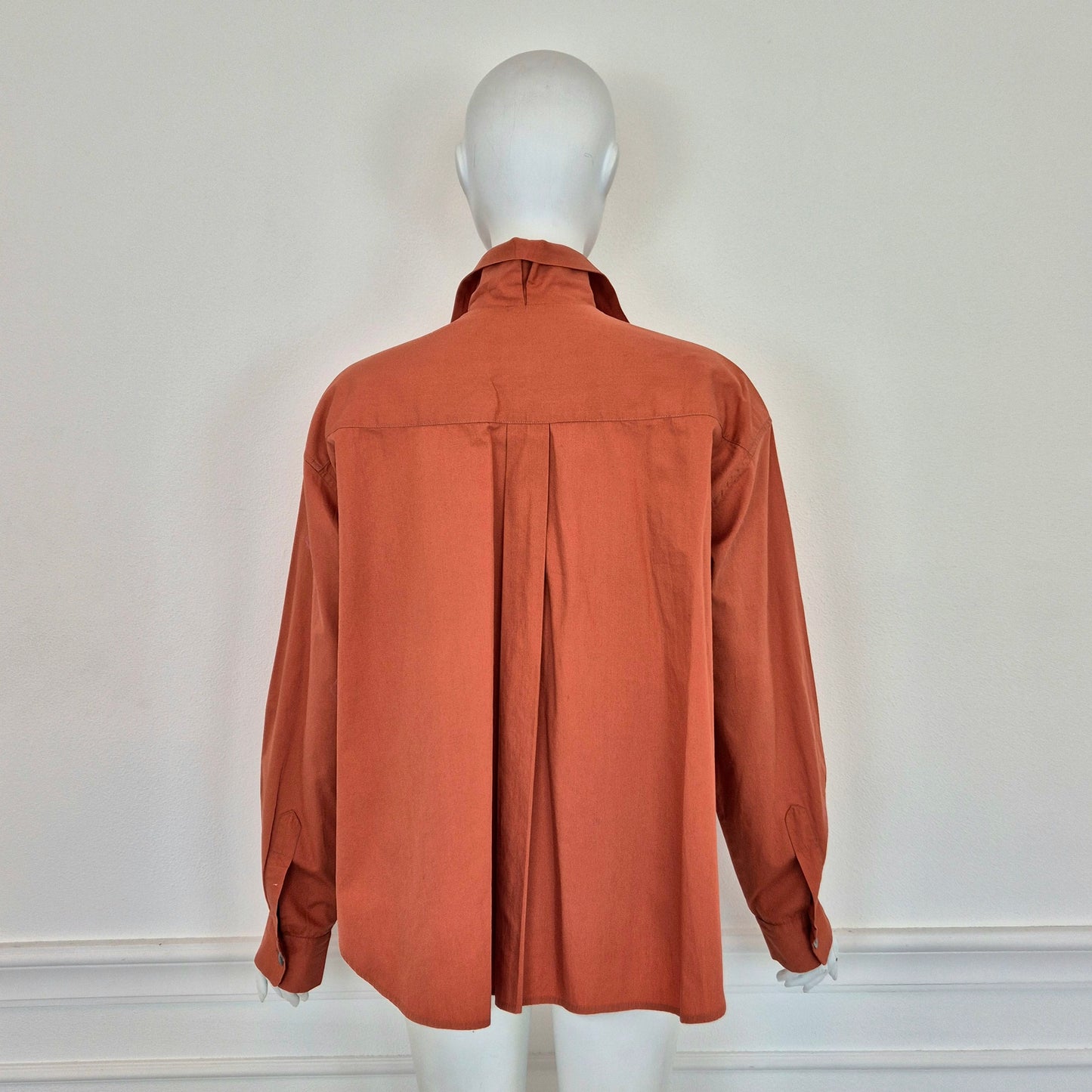 Romeo Gigli | Camicia arancione 1990 bottoni madreperla