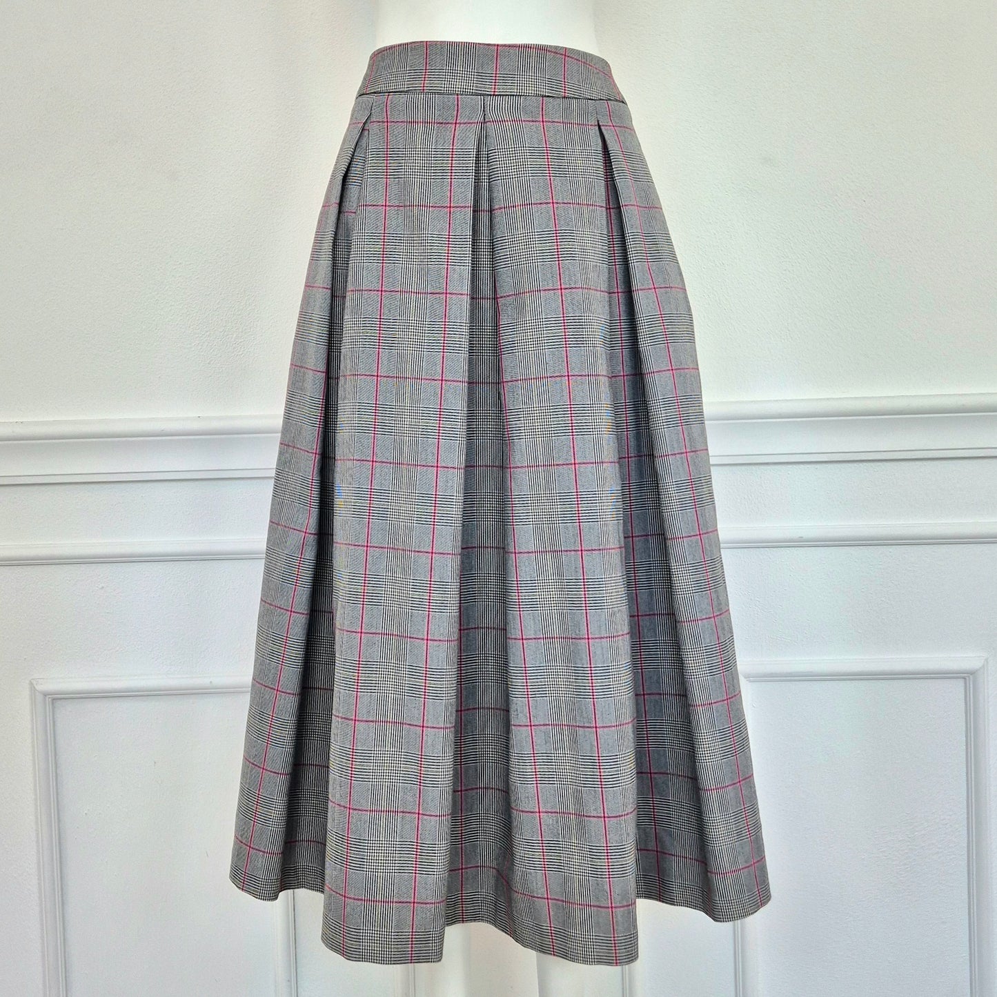 Midinette | Gonna midi a pieghe  principe di Galles