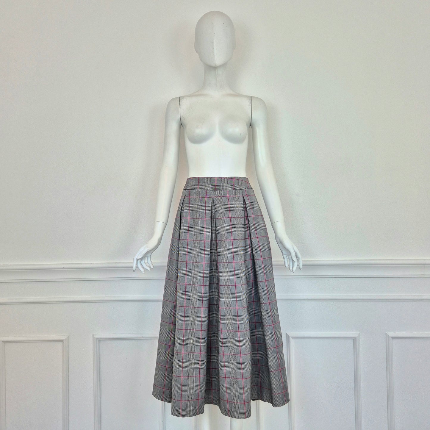 Midinette | Gonna midi a pieghe  principe di Galles