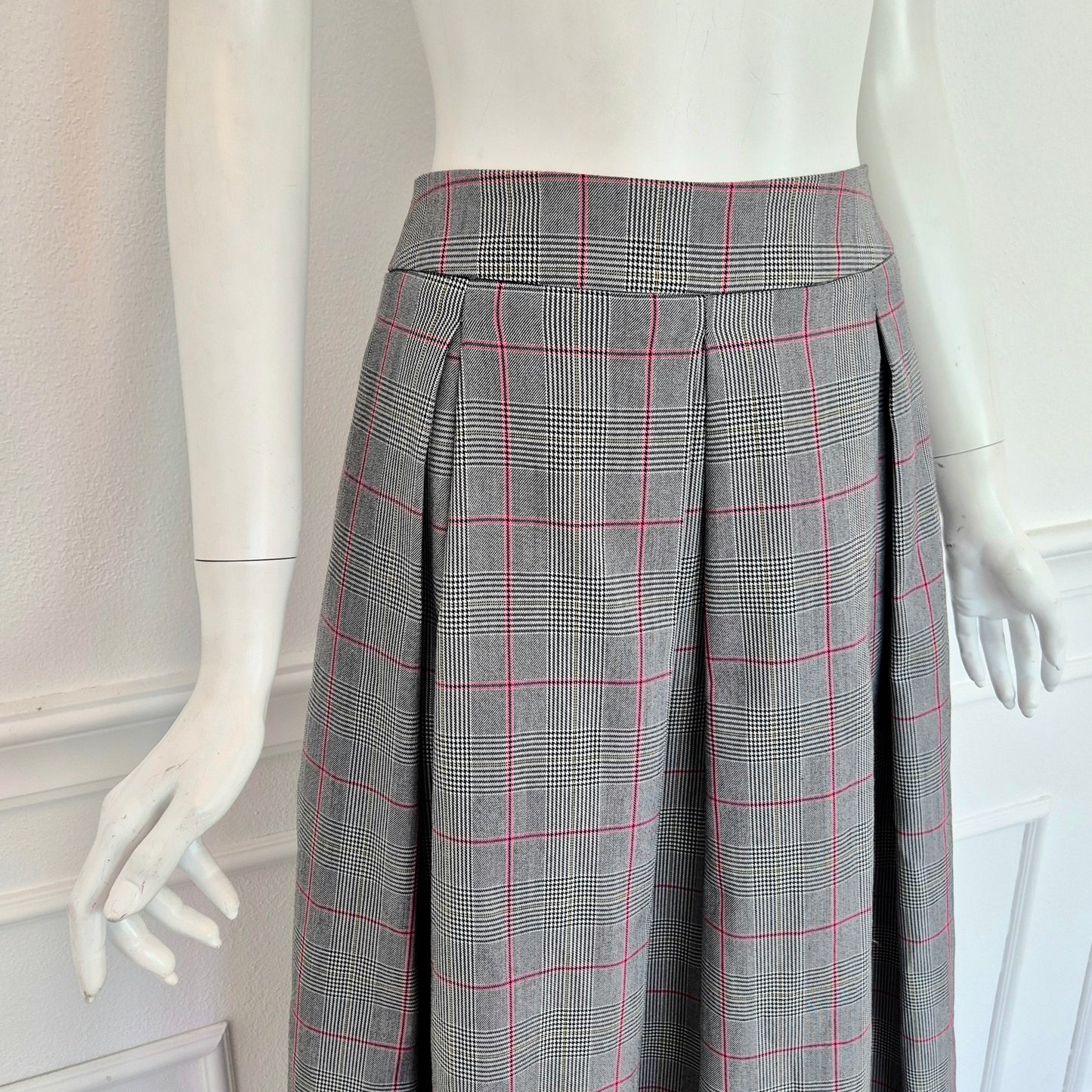 Midinette | Gonna midi a pieghe  principe di Galles