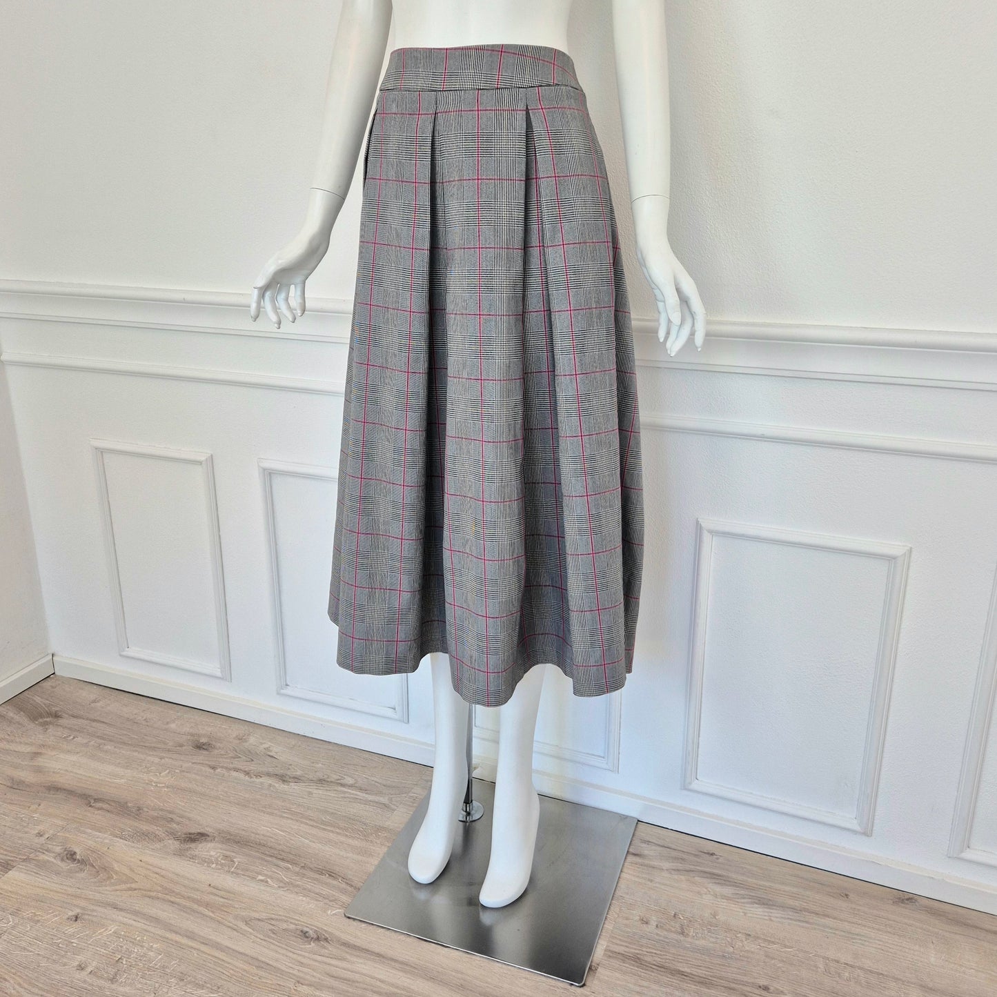 Midinette | Gonna midi a pieghe  principe di Galles