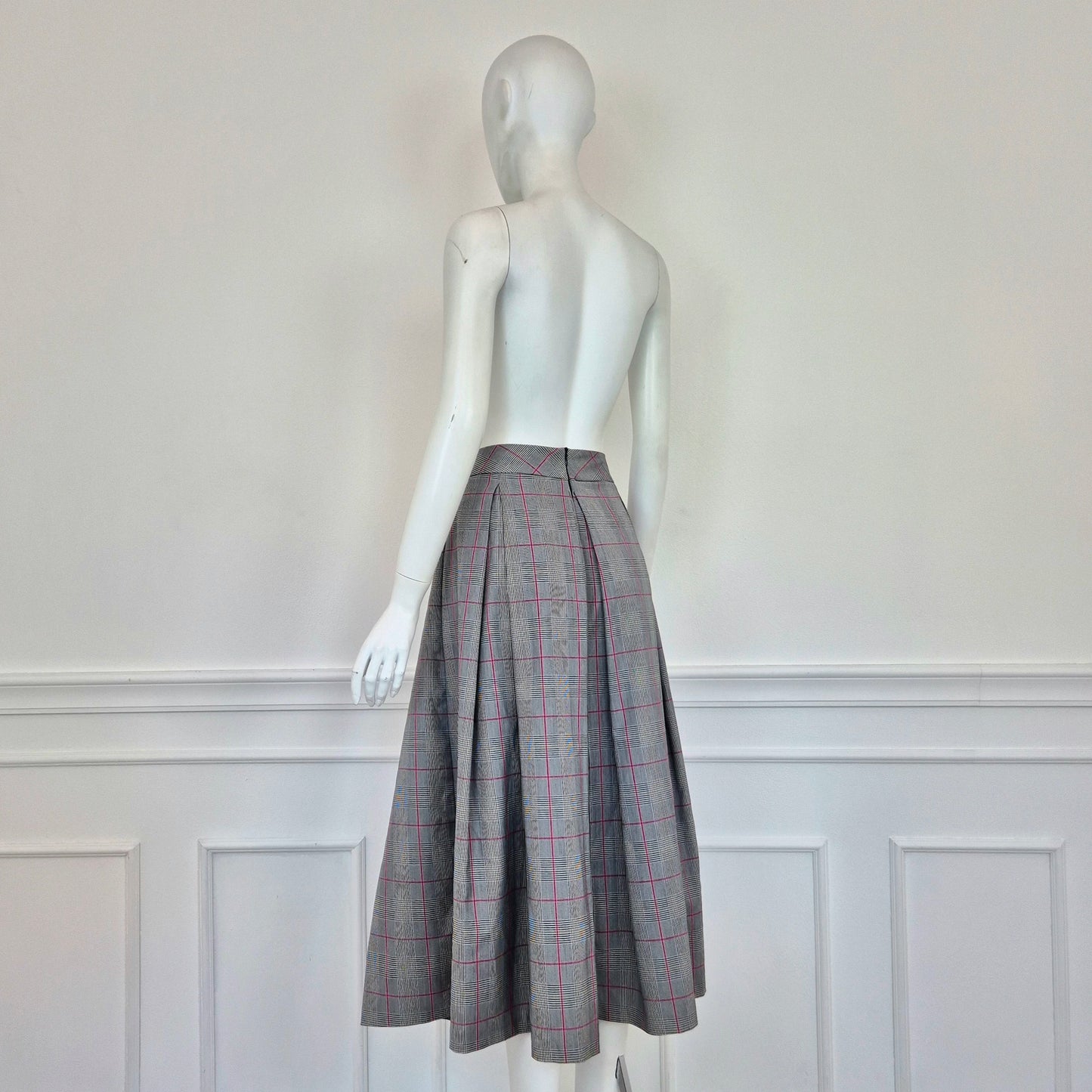 Midinette | Gonna midi a pieghe  principe di Galles