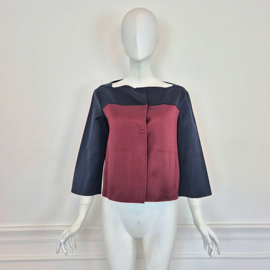 Miu Miu | Giacca in seta bicolor blu-bordeaux SS 2007
