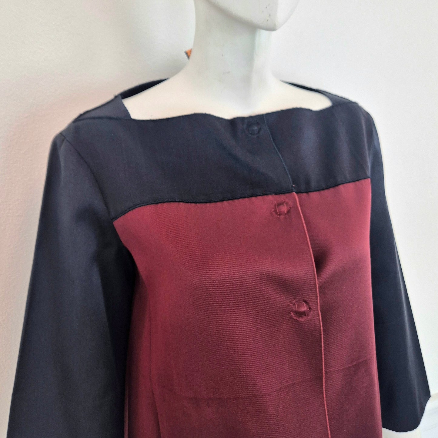 Miu Miu | Giacca in seta bicolor blu-bordeaux SS 2007