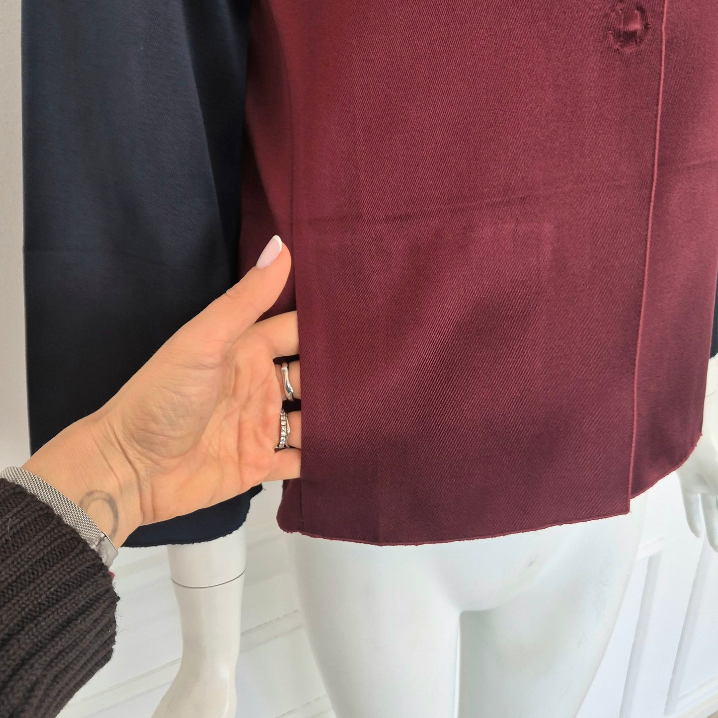 Miu Miu | Giacca in seta bicolor blu-bordeaux SS 2007