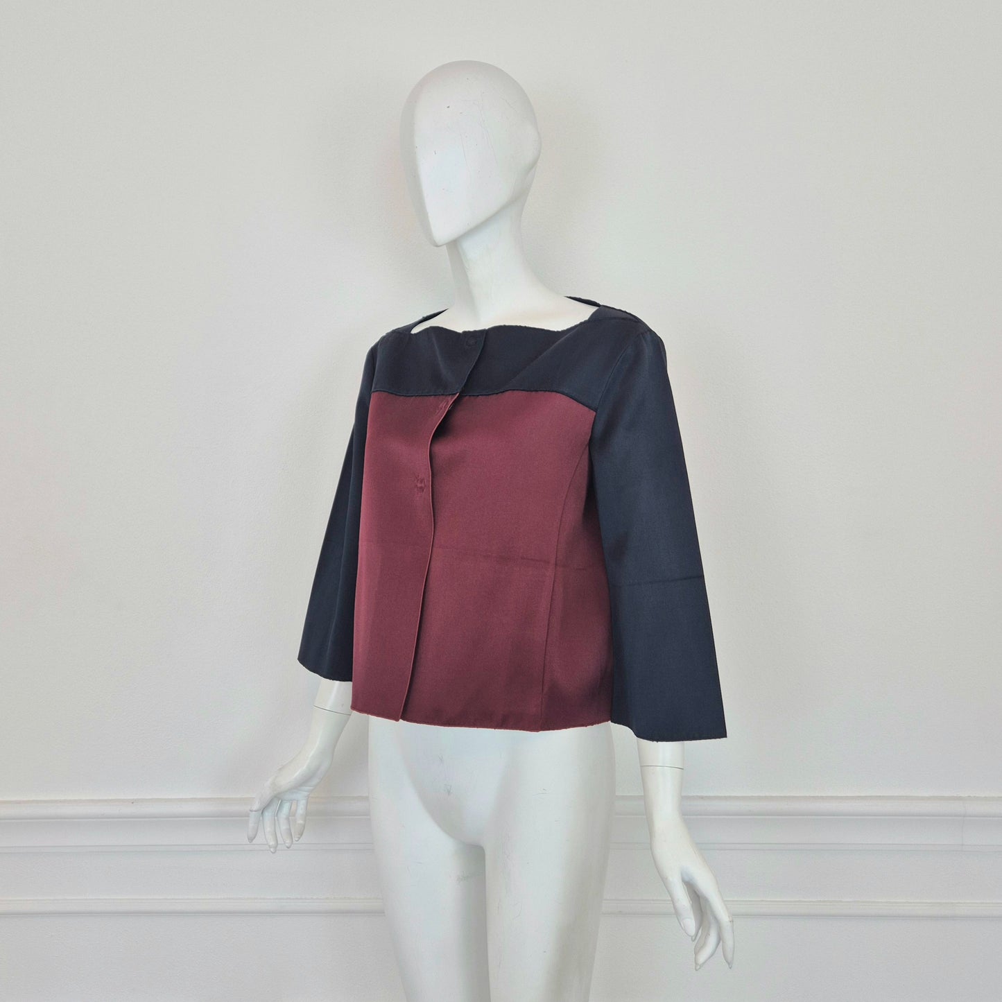 Miu Miu | Giacca in seta bicolor blu-bordeaux SS 2007