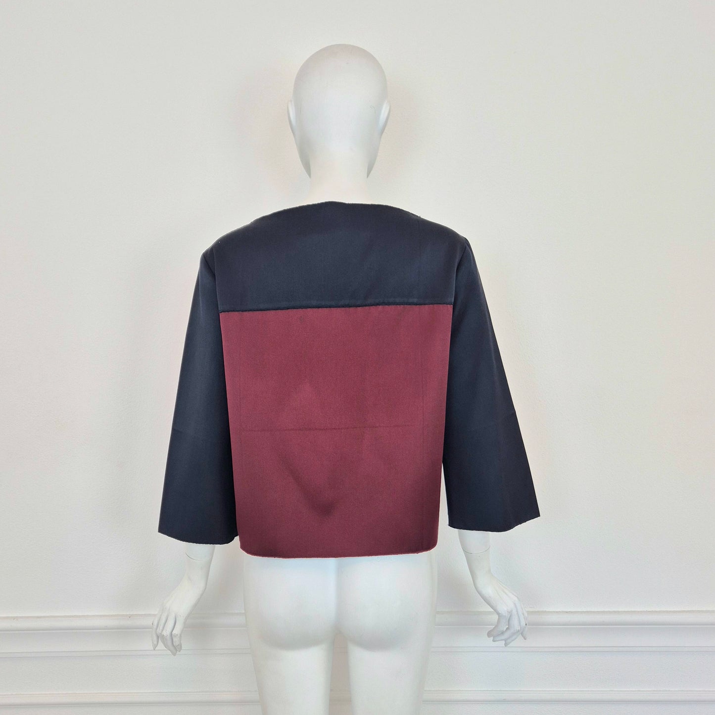 Miu Miu | Giacca in seta bicolor blu-bordeaux SS 2007