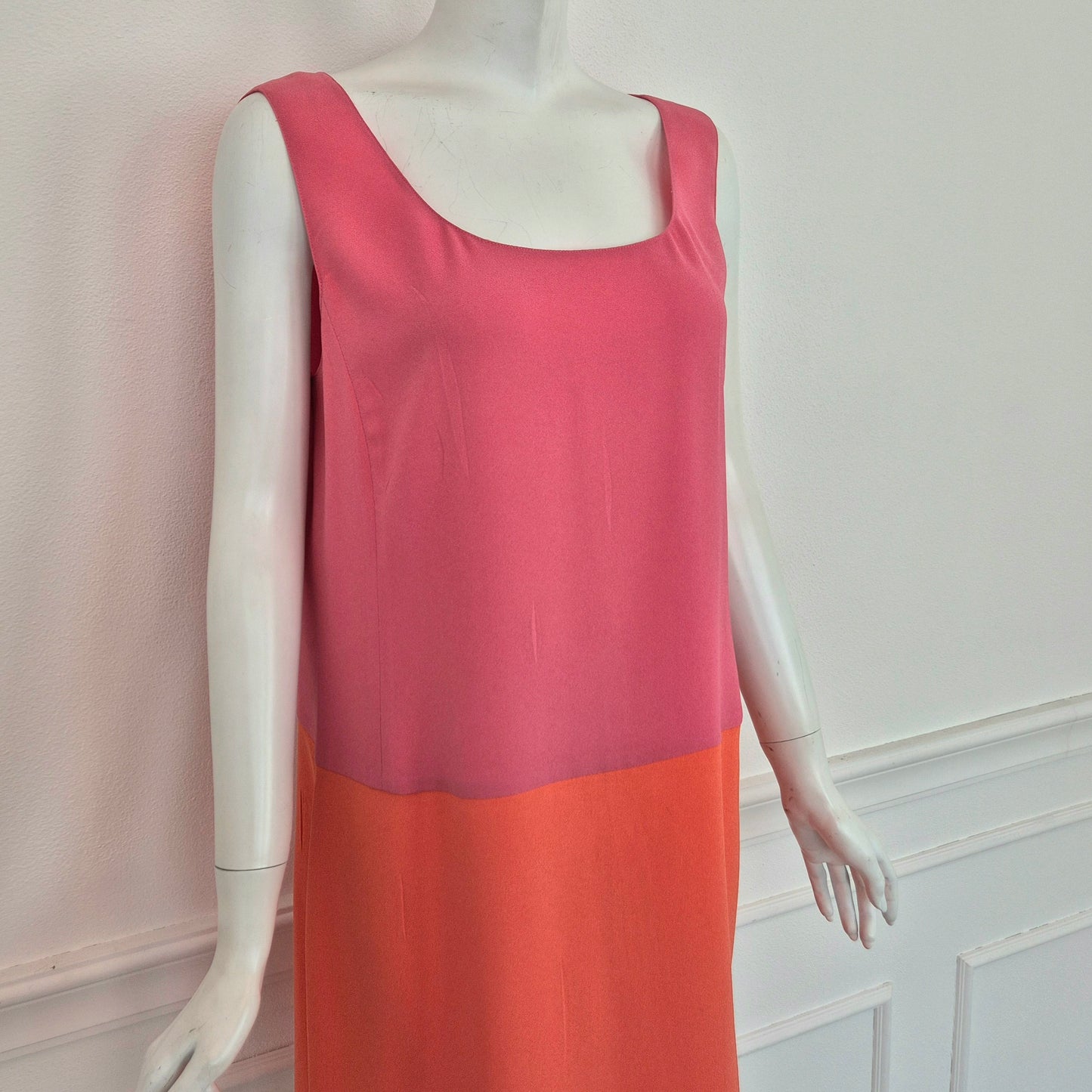 Prada | Abito bicolor arancione-rosa