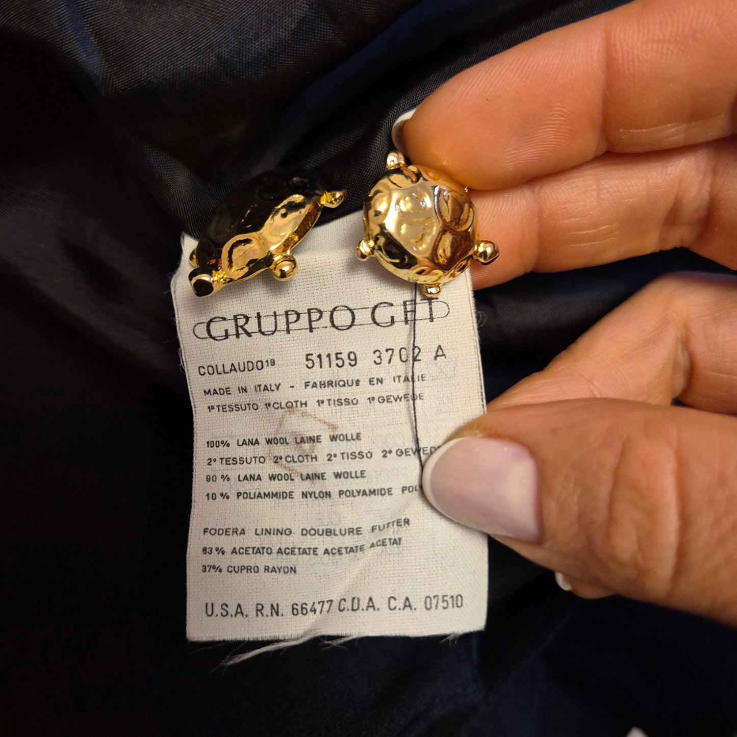 Valentino | Abito vintage bottoni tartaruga