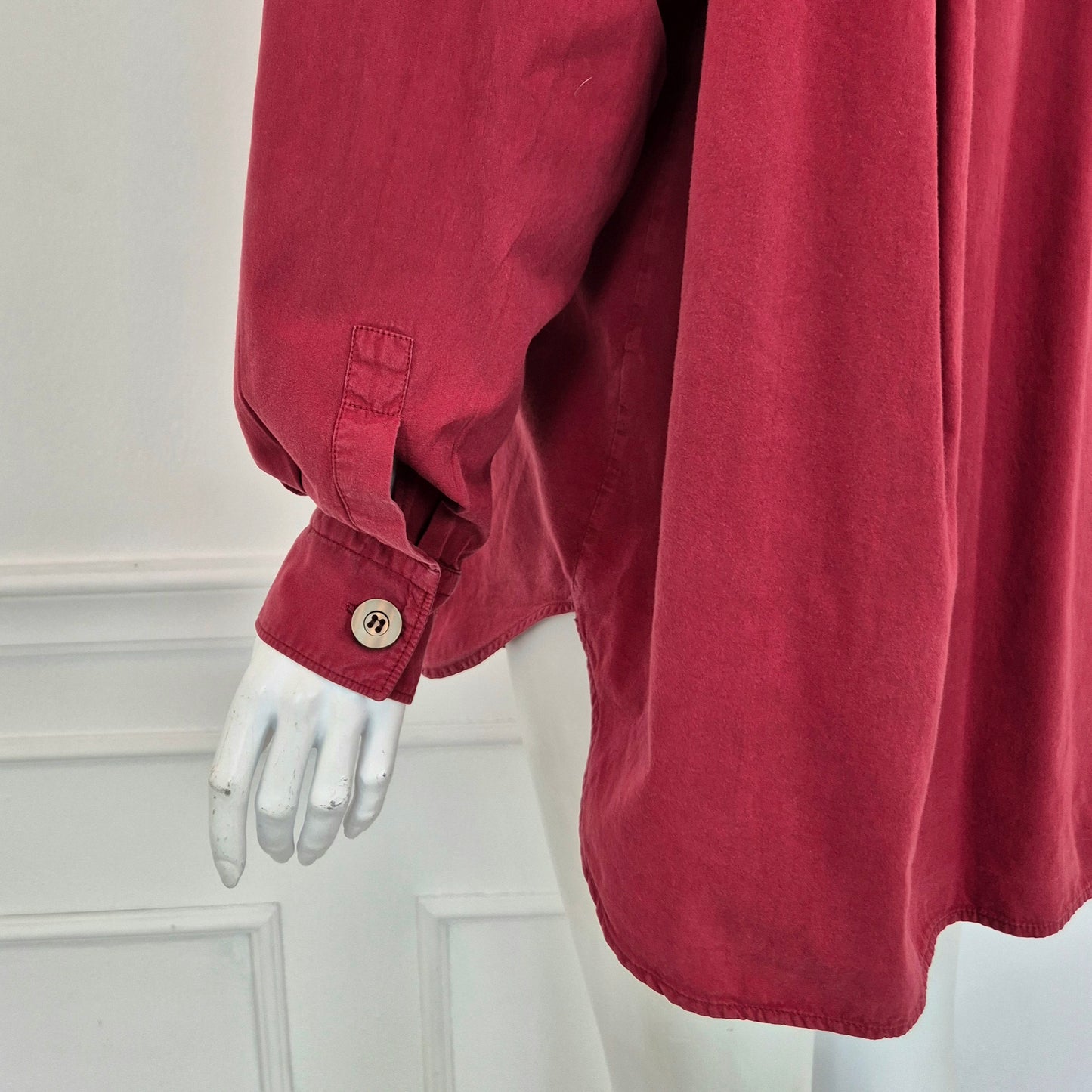 Romeo Gigli | Camicia rosso ciliegia colletto rotondo