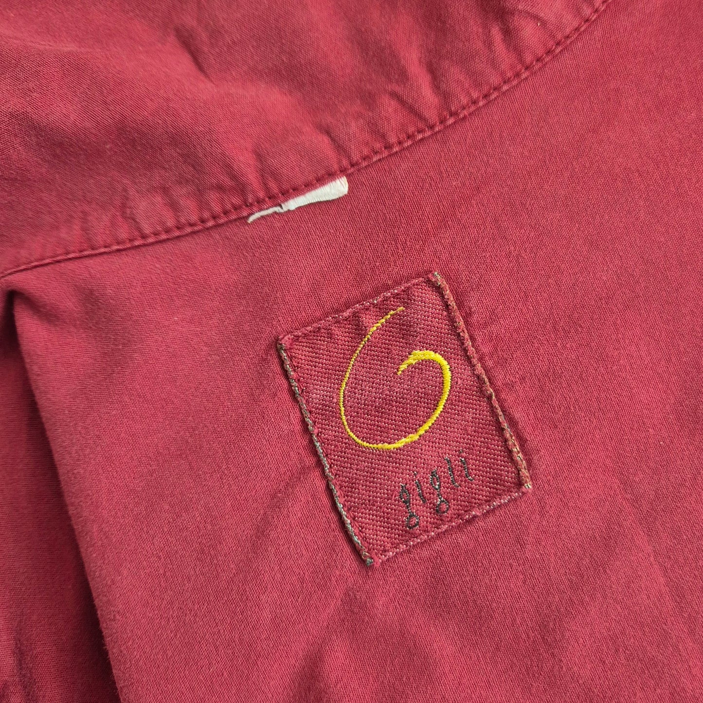 Romeo Gigli | Camicia rosso ciliegia colletto rotondo