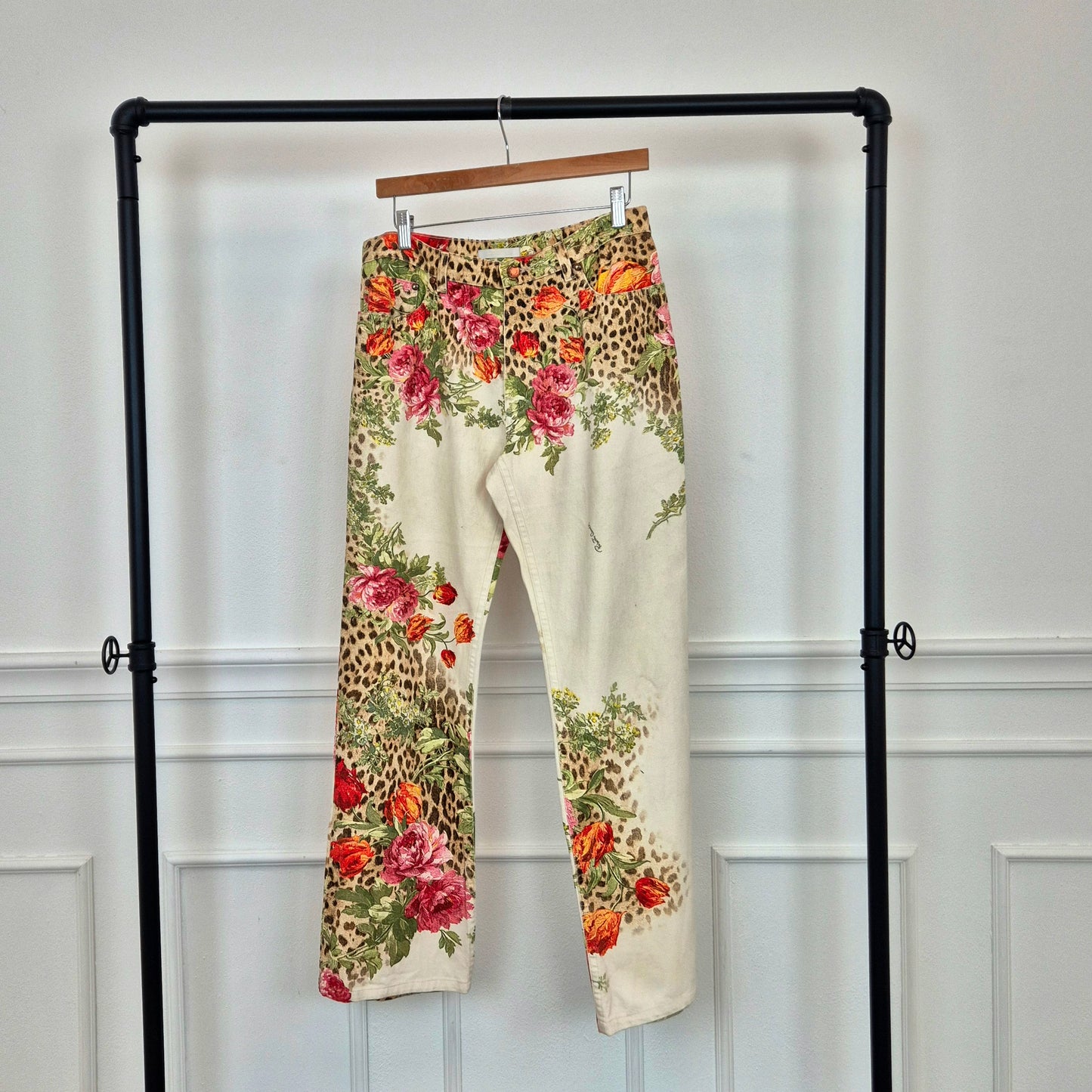 Roberto Cavalli | Jeans fiori + animalier ss 2002