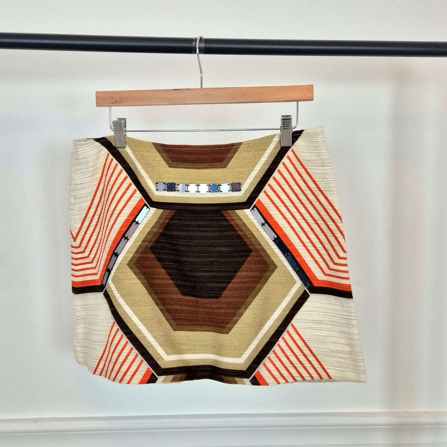 Miu Miu | Minigonna fantasia optical specchietti applicati SS 2005