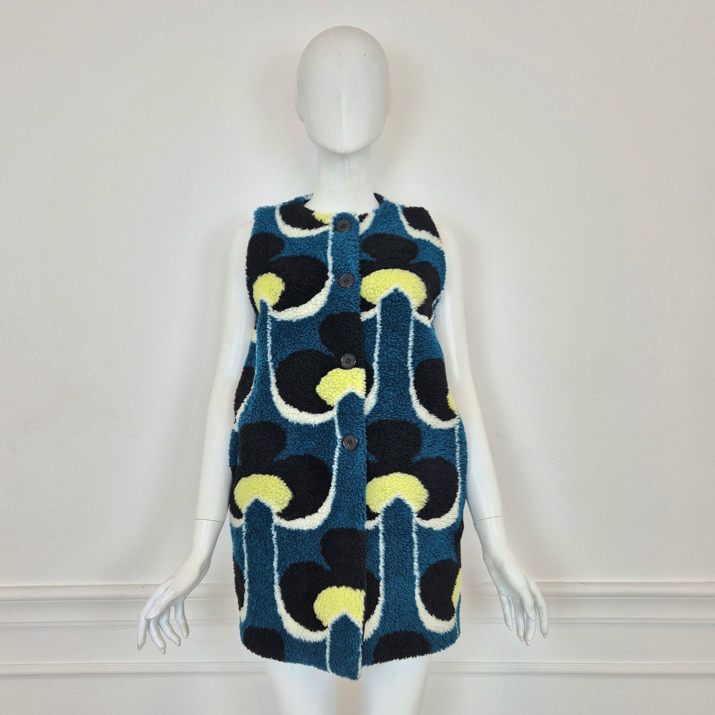 Marni | Gilet ecopelliccia stampa optical