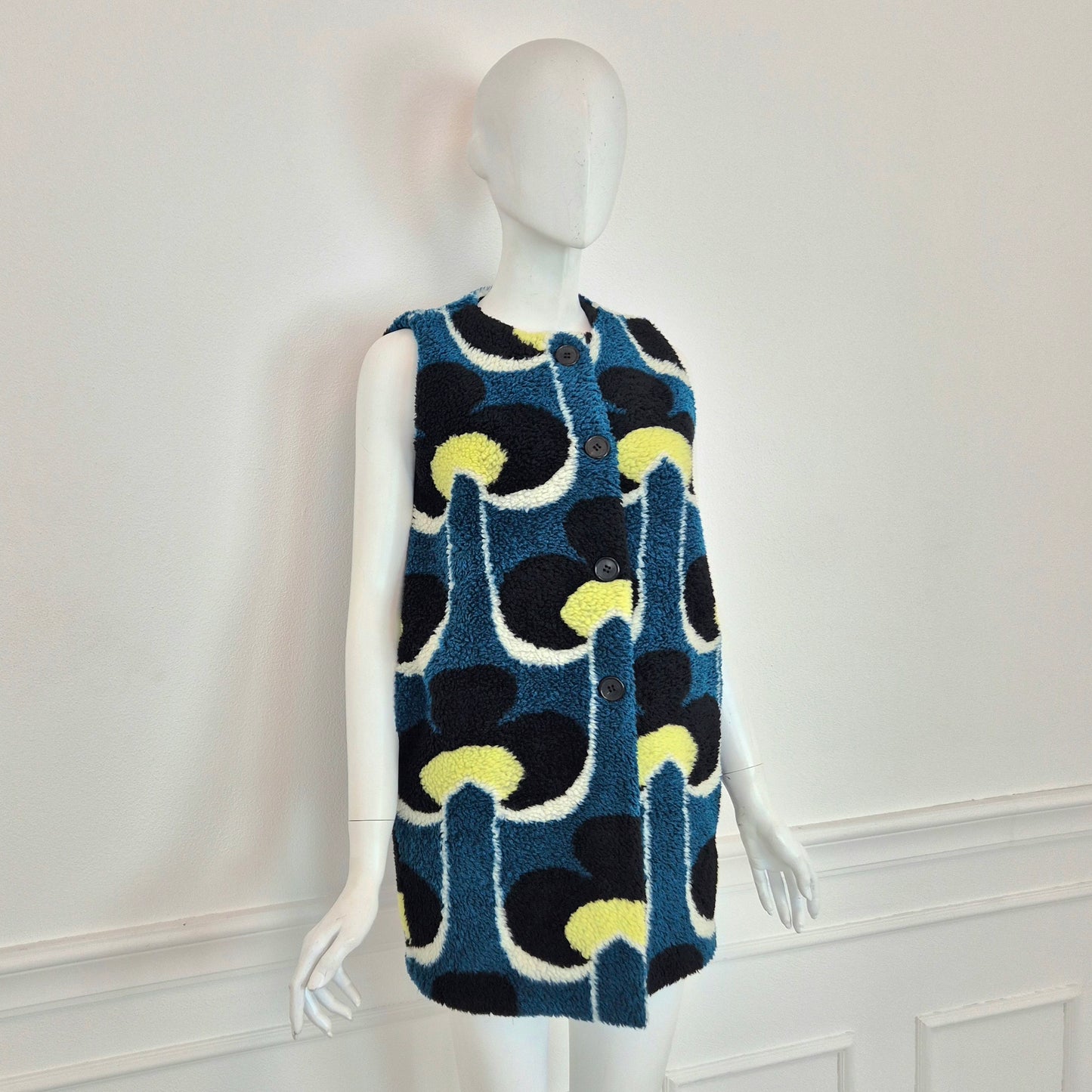 Marni | Gilet ecopelliccia stampa optical