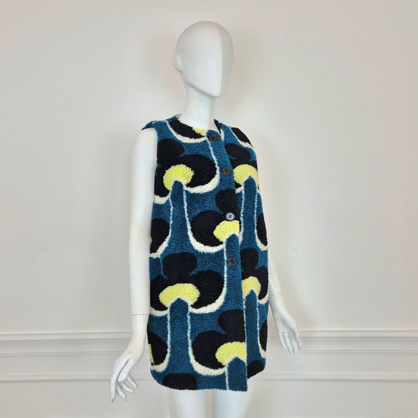 Marni | Gilet ecopelliccia stampa optical