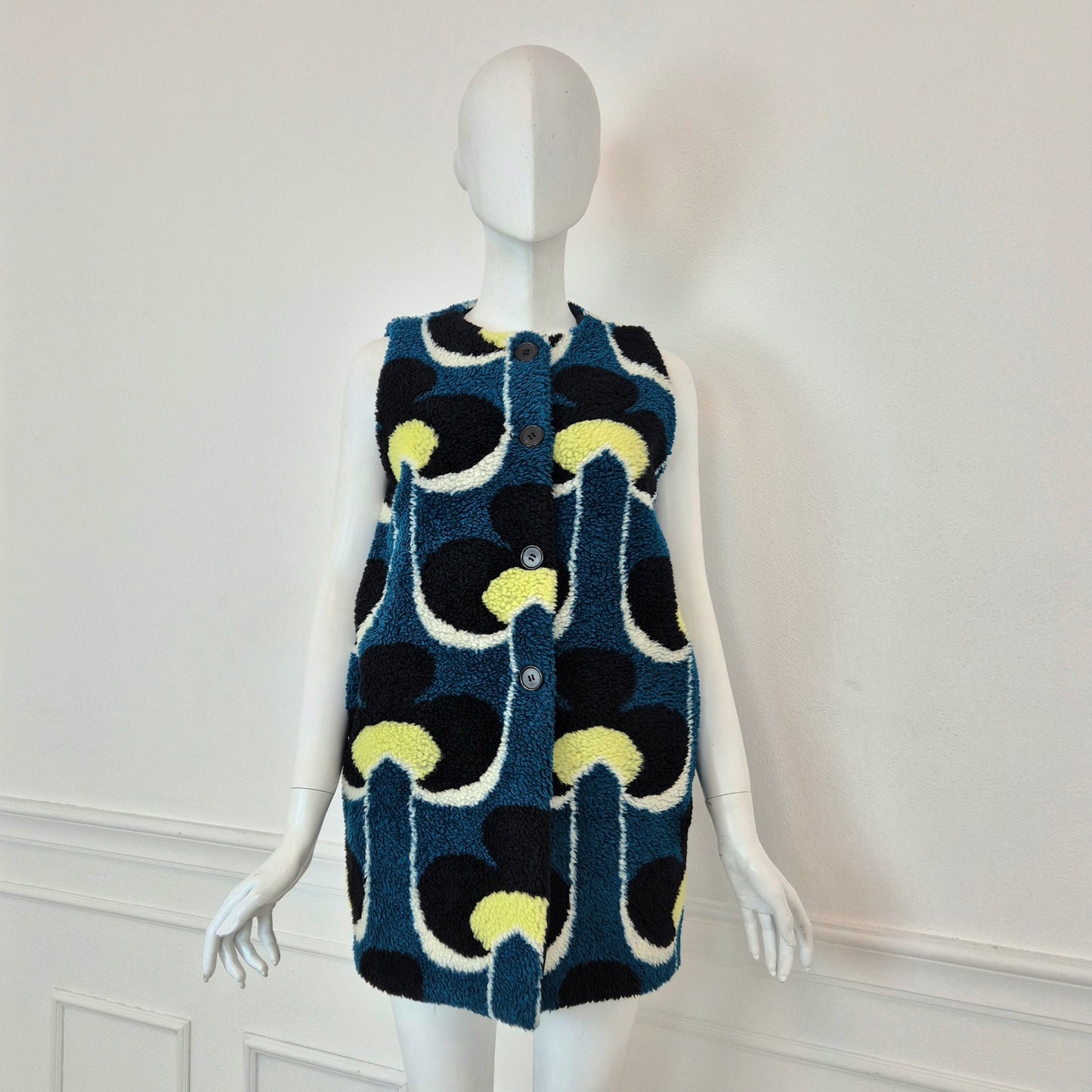 Marni | Gilet ecopelliccia stampa optical
