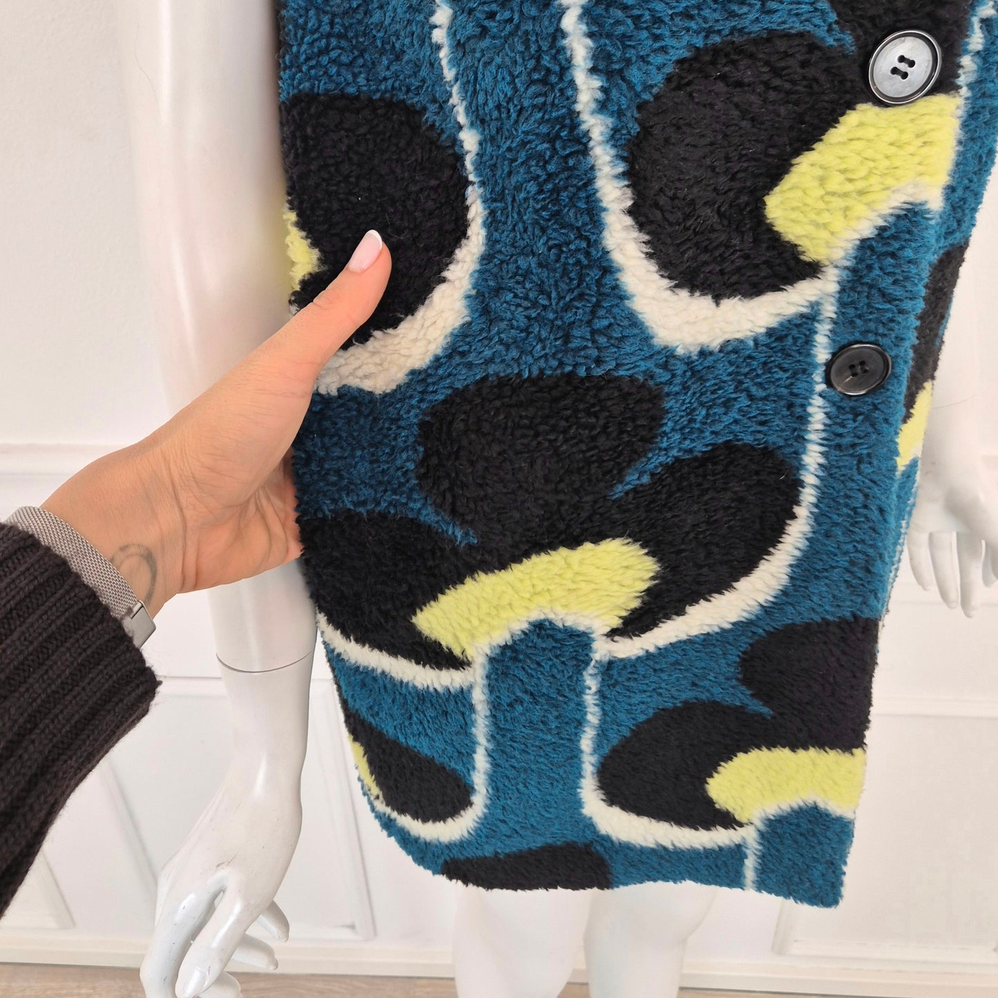 Marni | Gilet ecopelliccia stampa optical