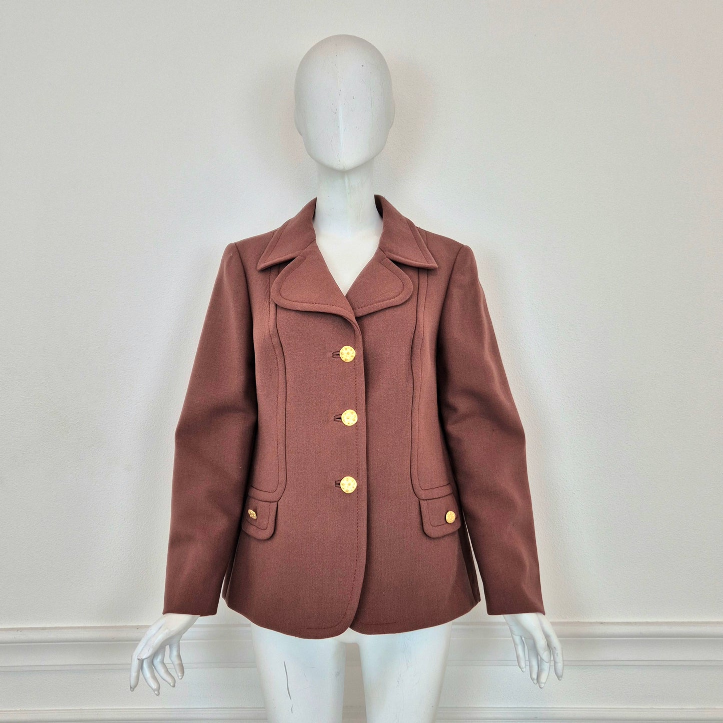 Giacca vintage coccio bottoni oro