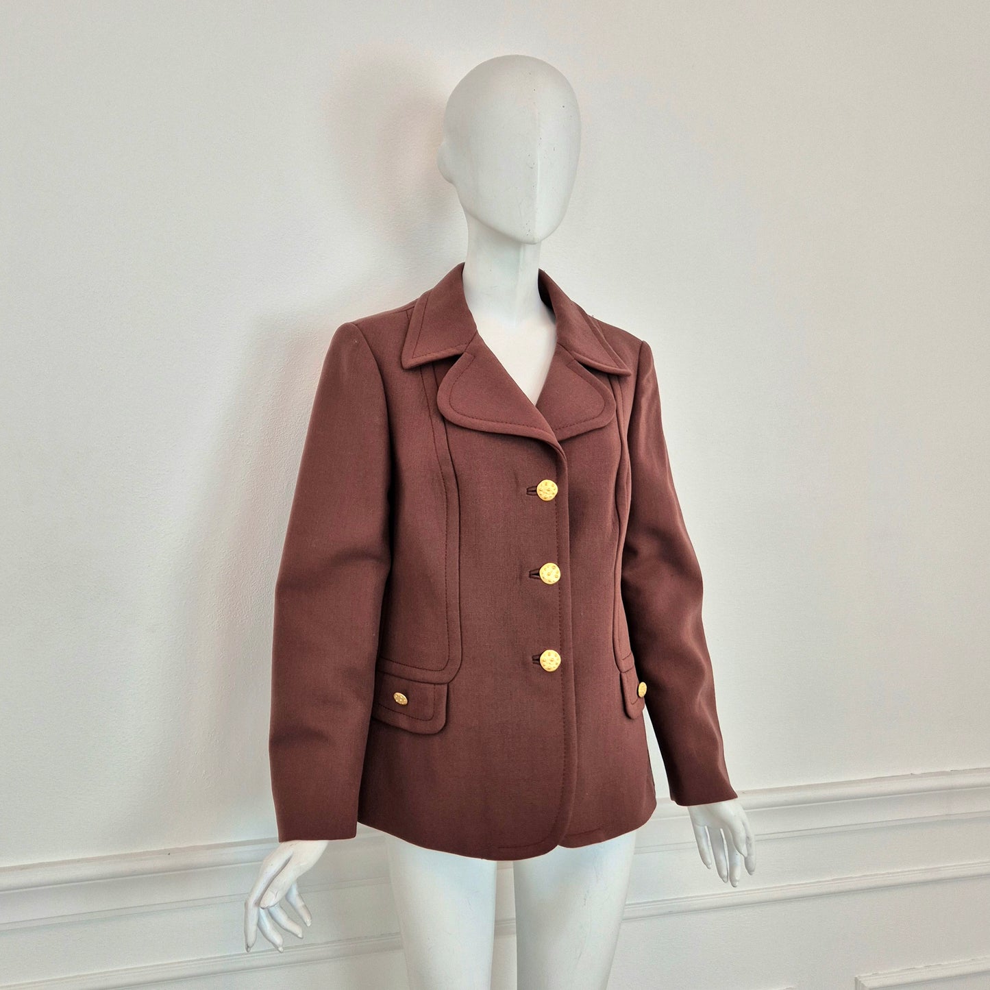 Giacca vintage coccio bottoni oro