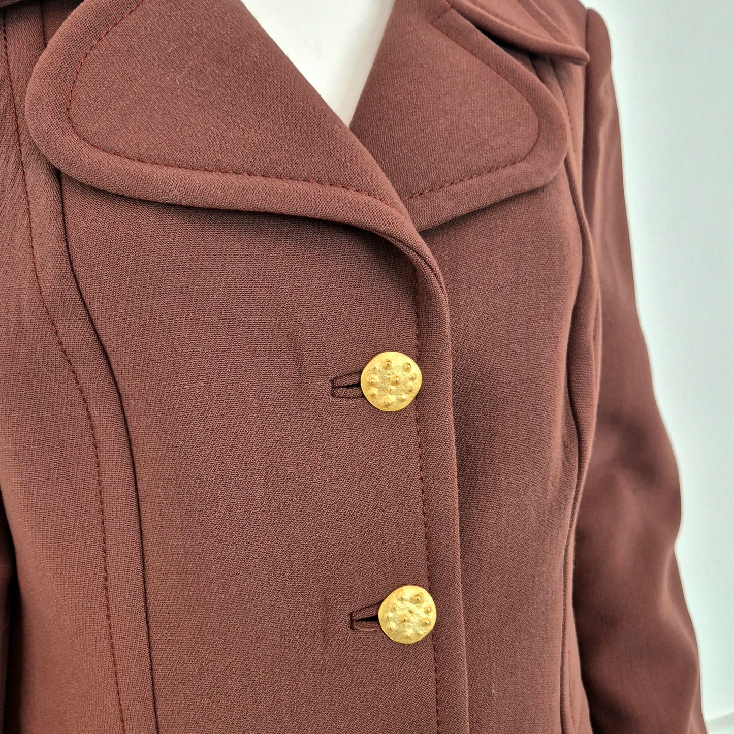 Giacca vintage coccio bottoni oro