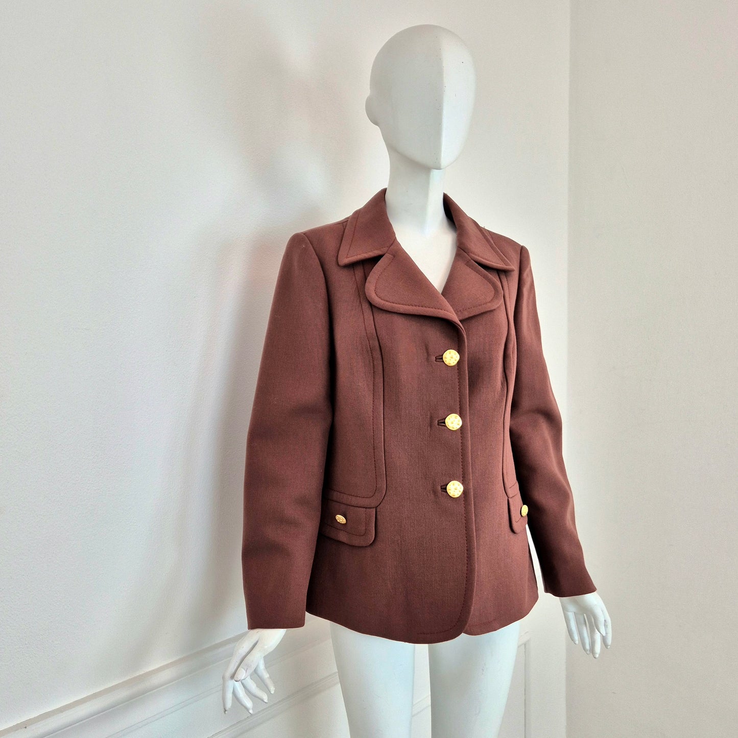 Giacca vintage coccio bottoni oro