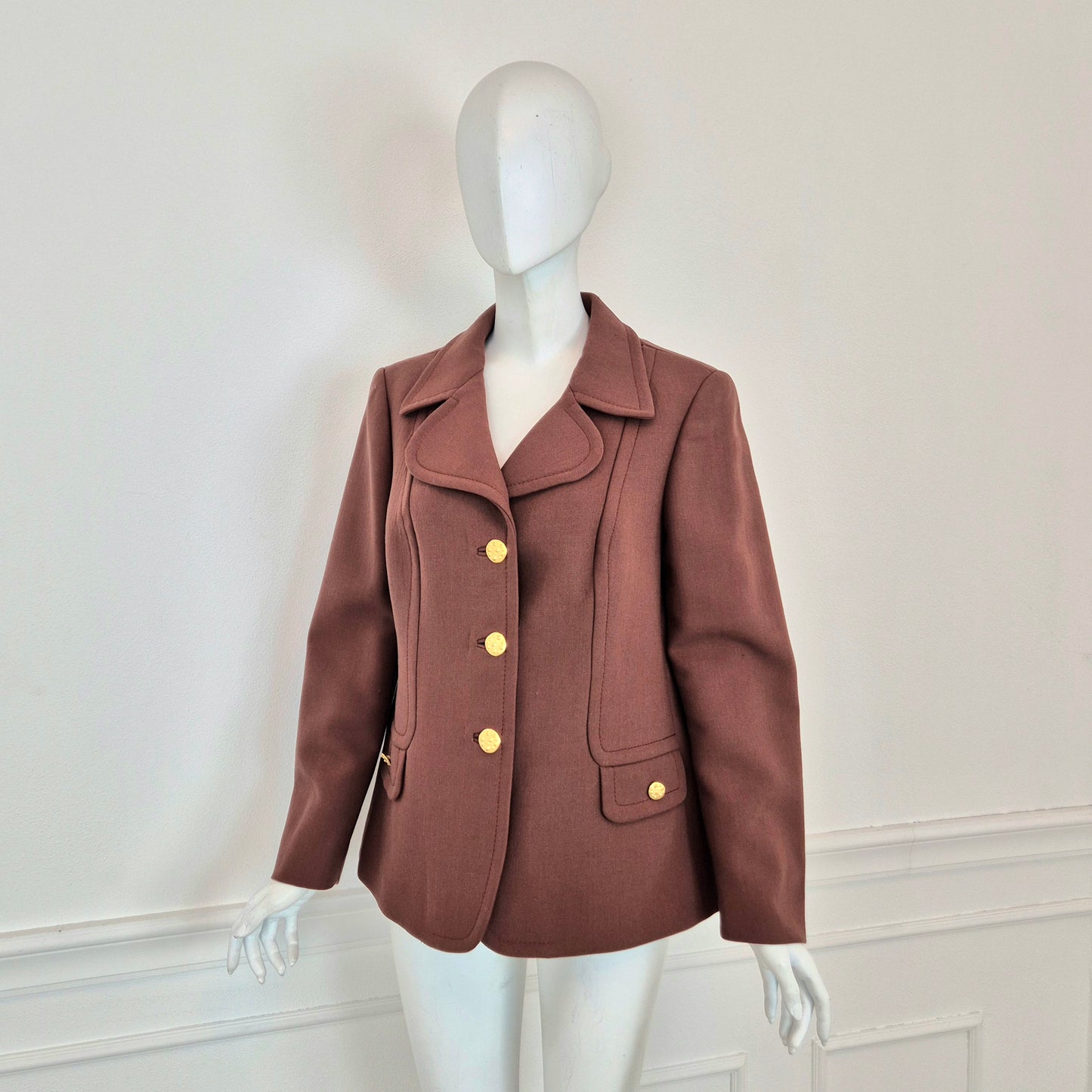 Giacca vintage coccio bottoni oro