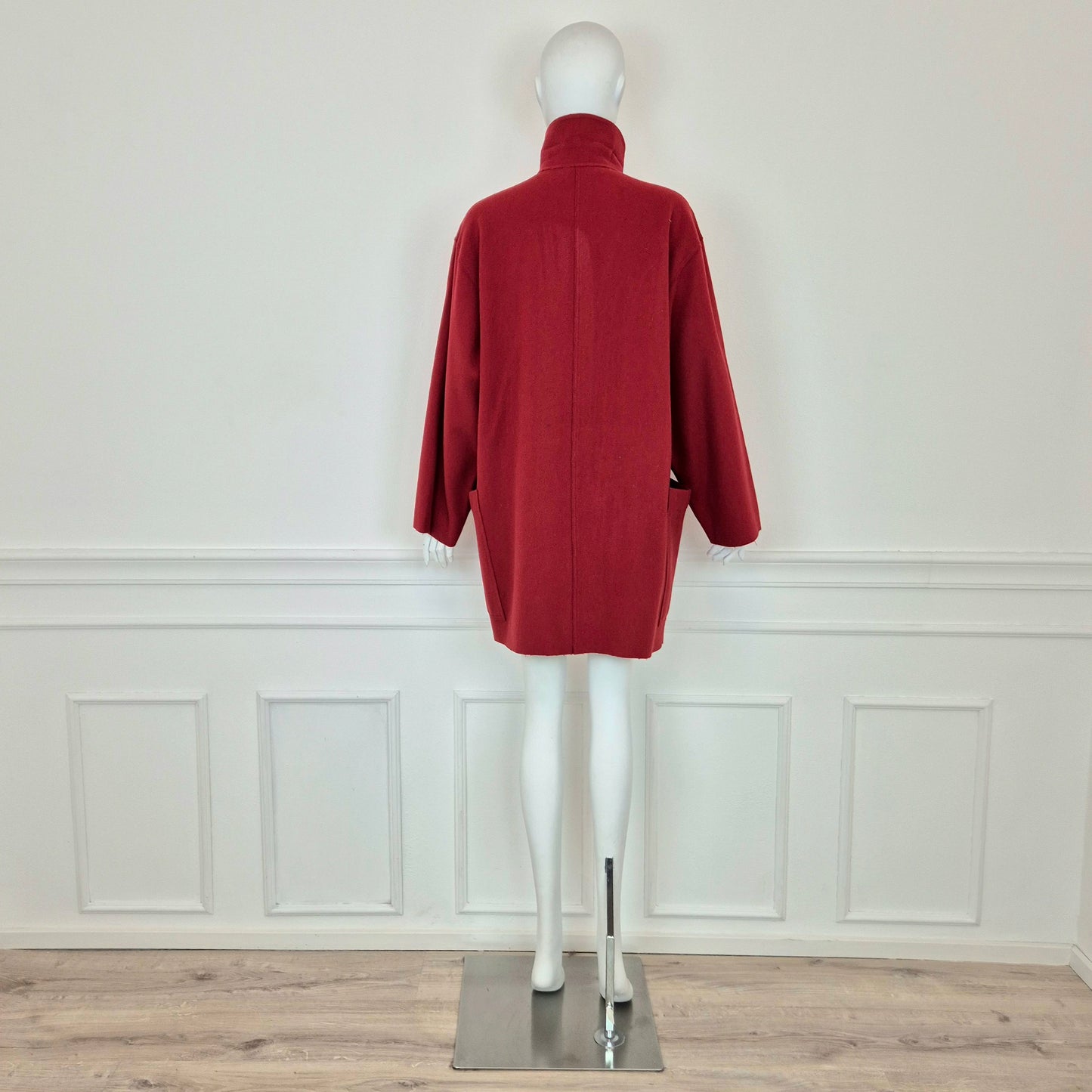 Sportmax | Cappottino sfoderato borgogna bottoni ancora